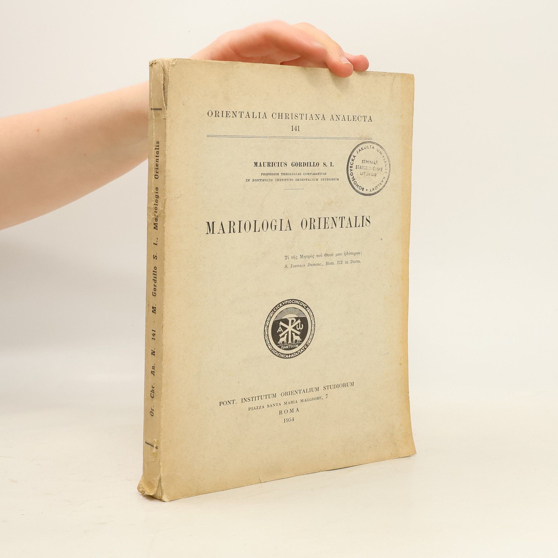 Mauricio Gordillo Mariologia orientalis