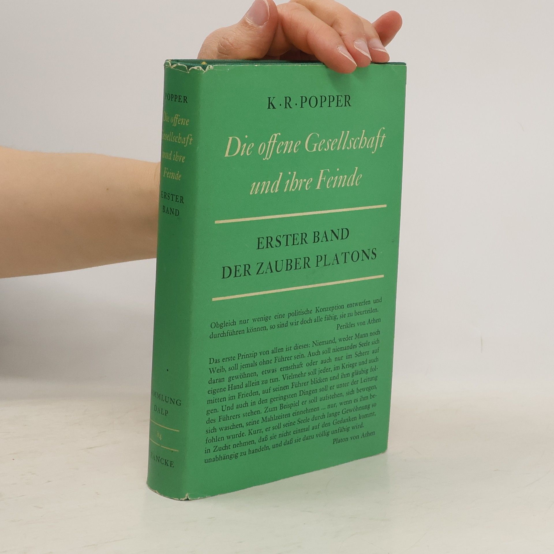 Karl Popper Die offene Gesellschaft und ihre Feinde I.