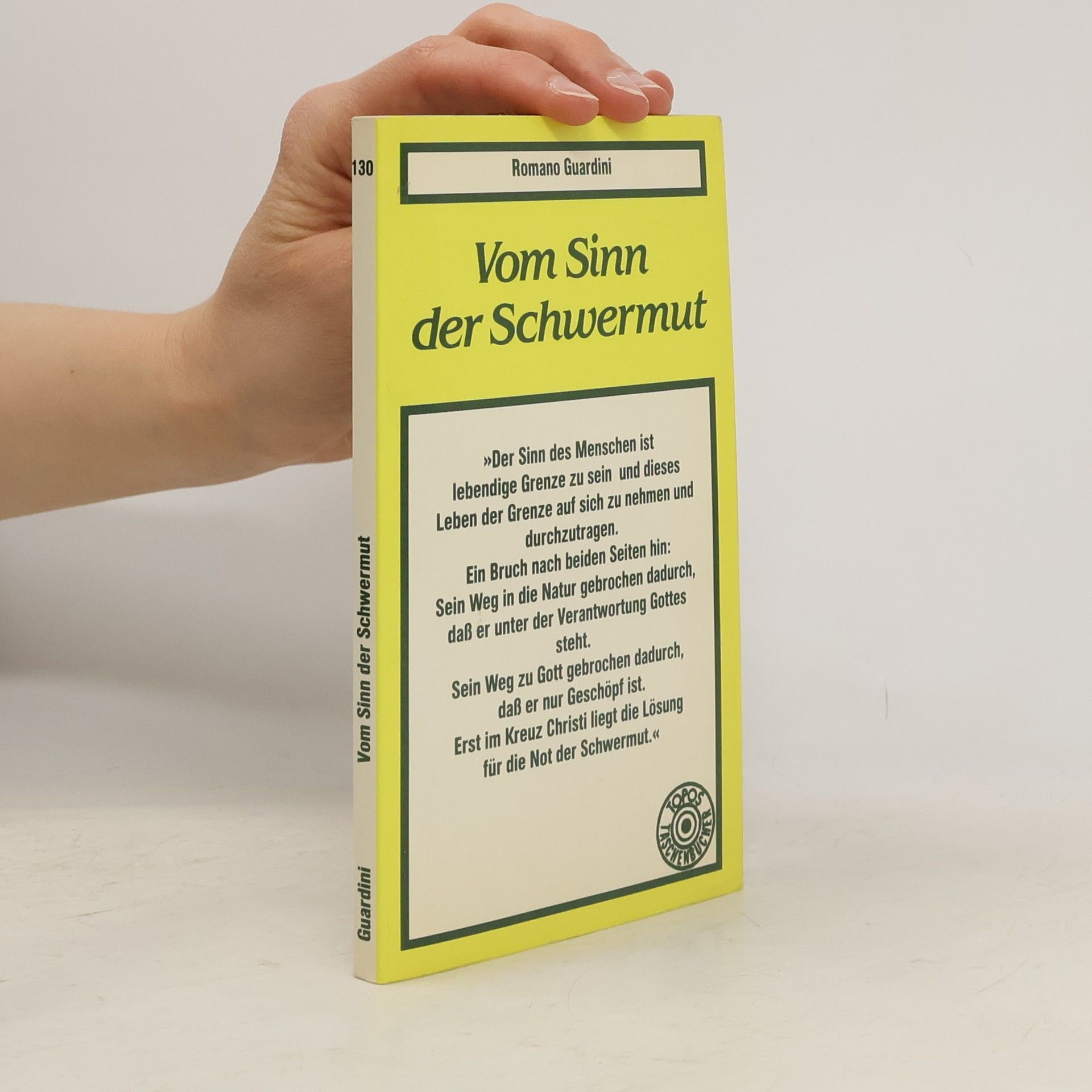 Romano Guardini Vom Sinn der Schwermut