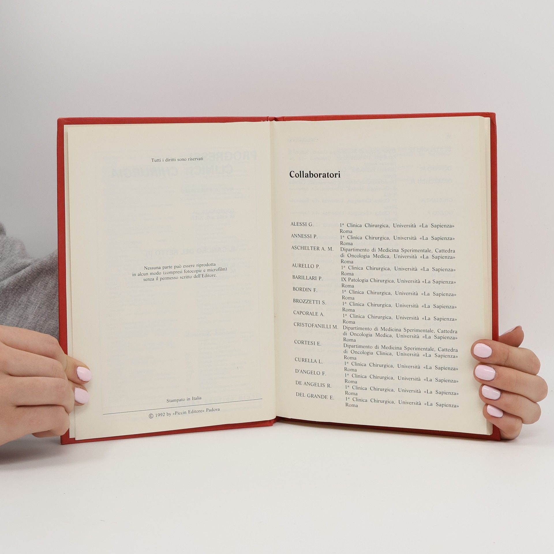 Various authors Progressi Clinici. Chirurgia
