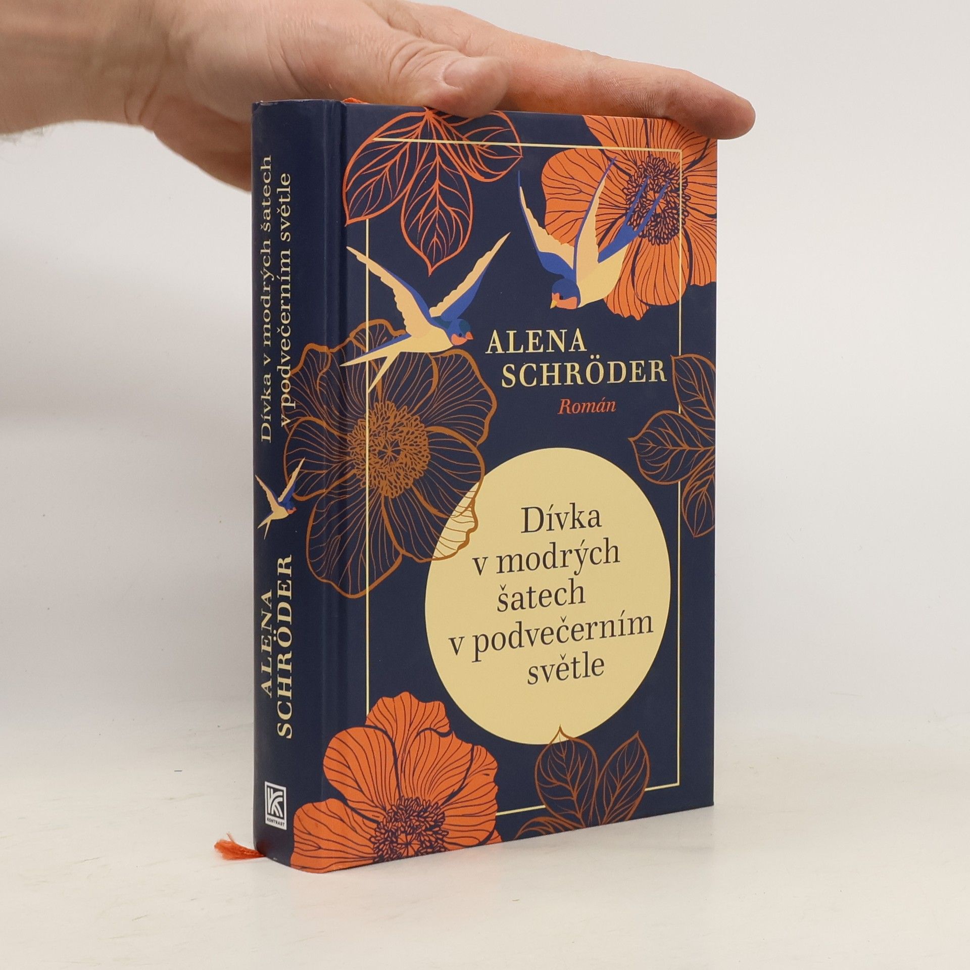 Alena Schröder Dívka v modrých šatech v podvečerním světle