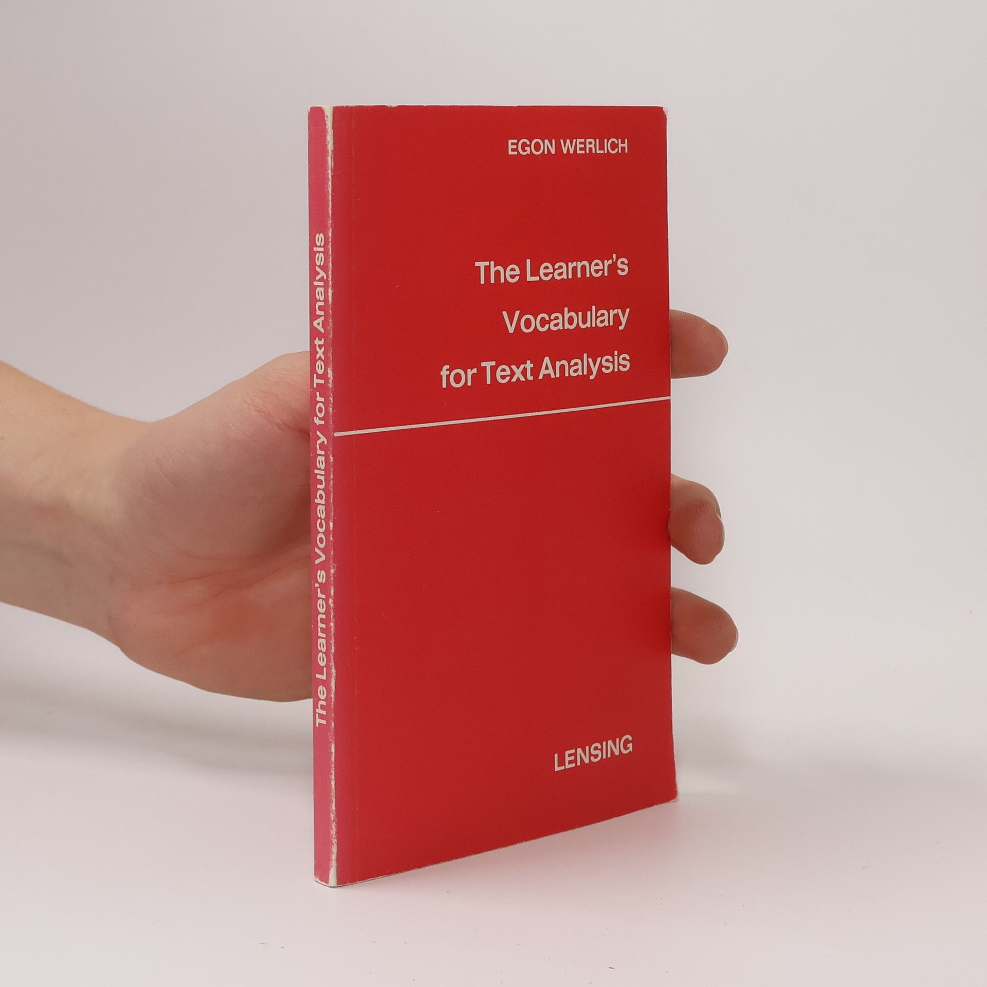 Egon Werlich The Learner's Vocabulary for Text Analysis