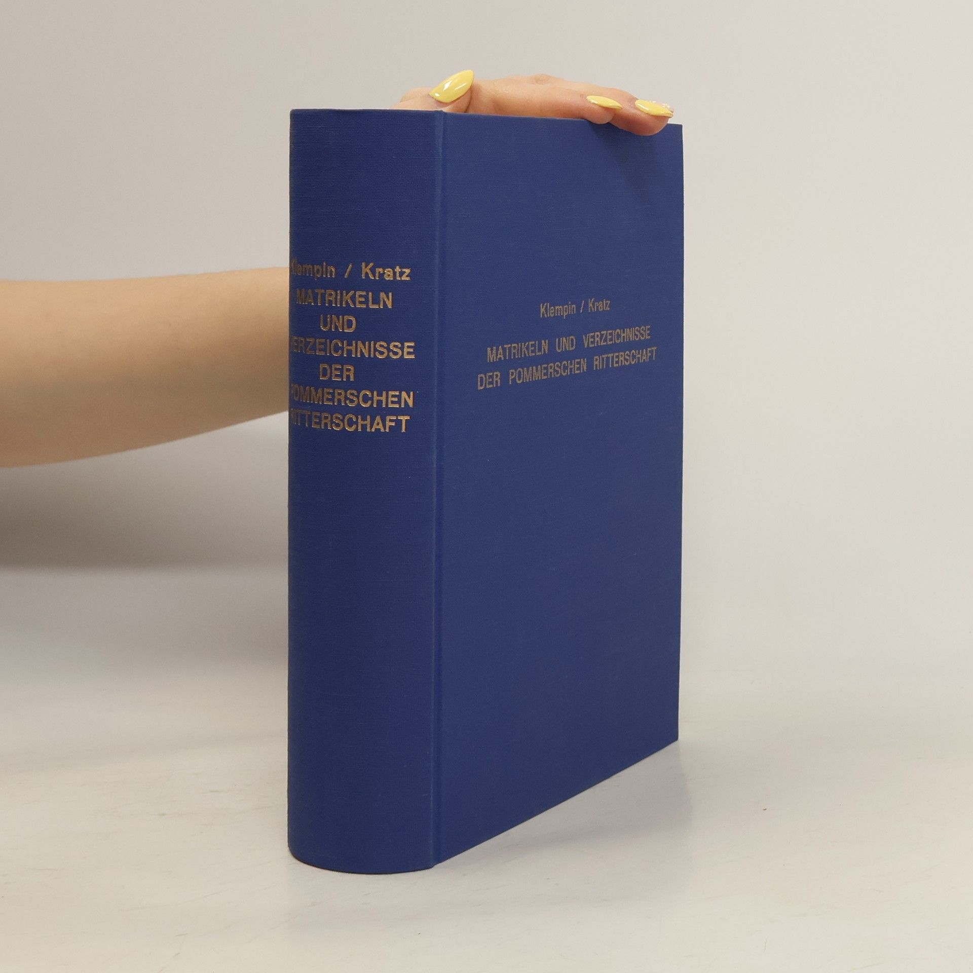 Robert Klempin Matrikeln und Verzeichnisse der Pommerschen Ritterschaft