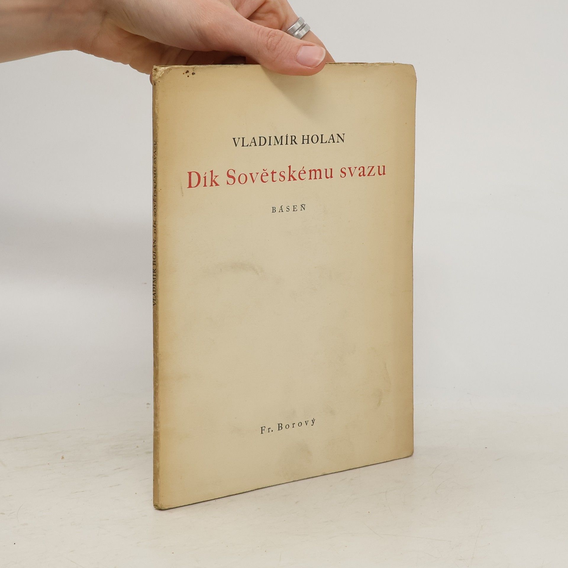 Vladimír Holan Dík Sovětskému svazu