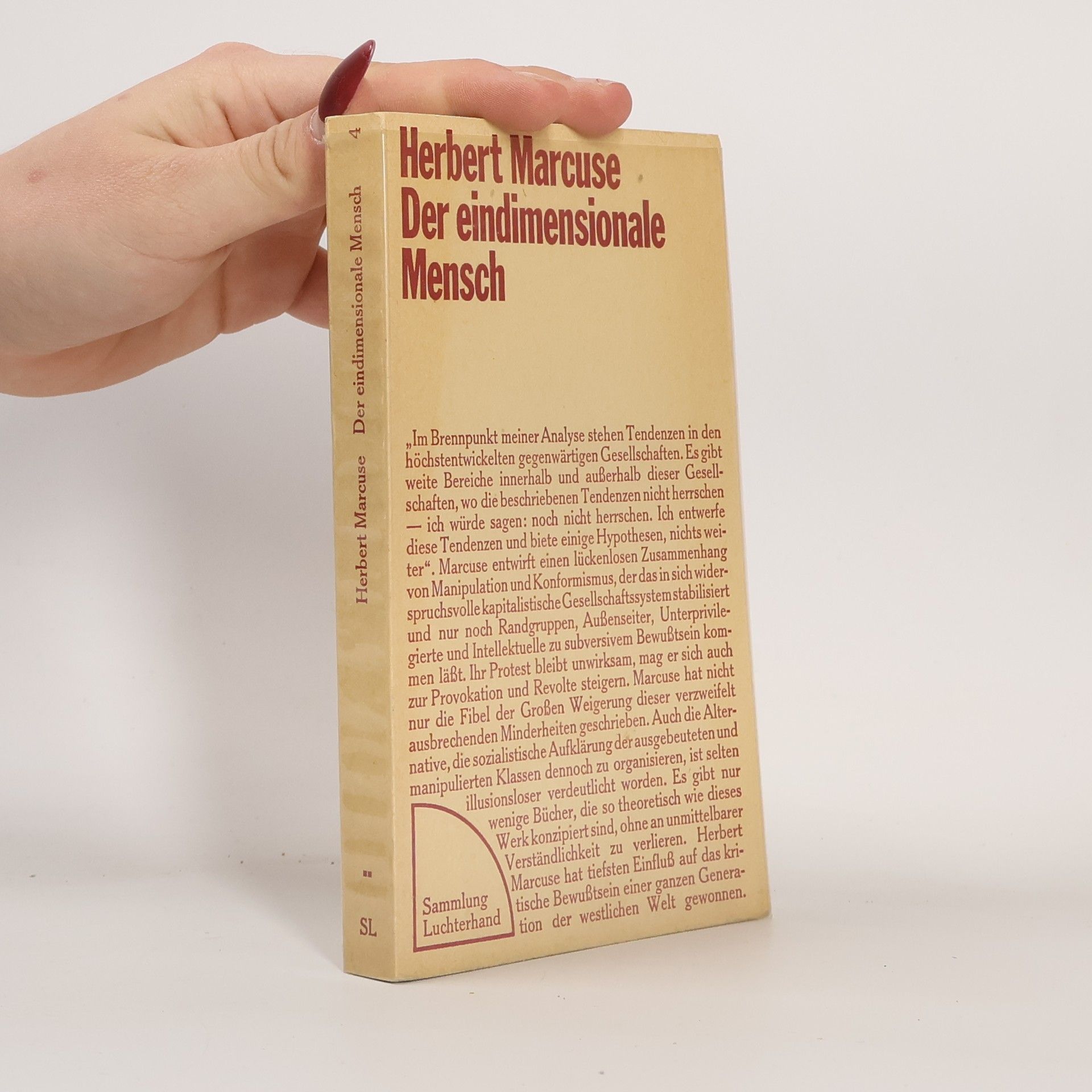 Herbert Marcuse Der eindimensionale Mensch