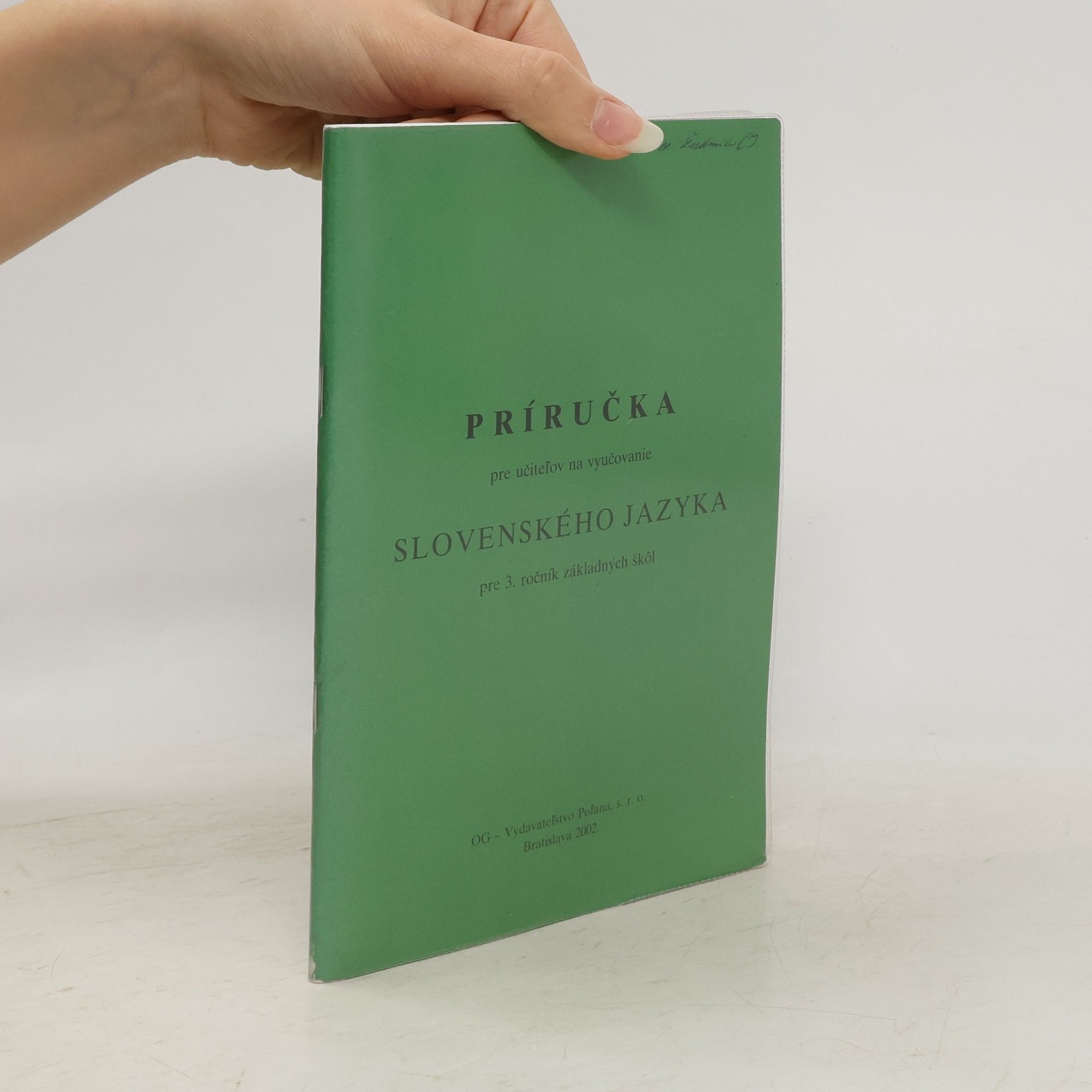 Príručka pre učiteľov na vyučovanie slovenského jazyka pre 3. ročník základných škôl