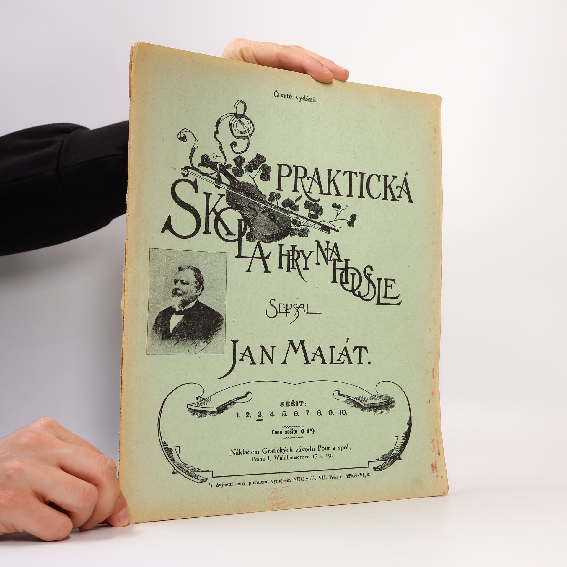 Jan Malát Praktická škola hry na housle 3. sešit