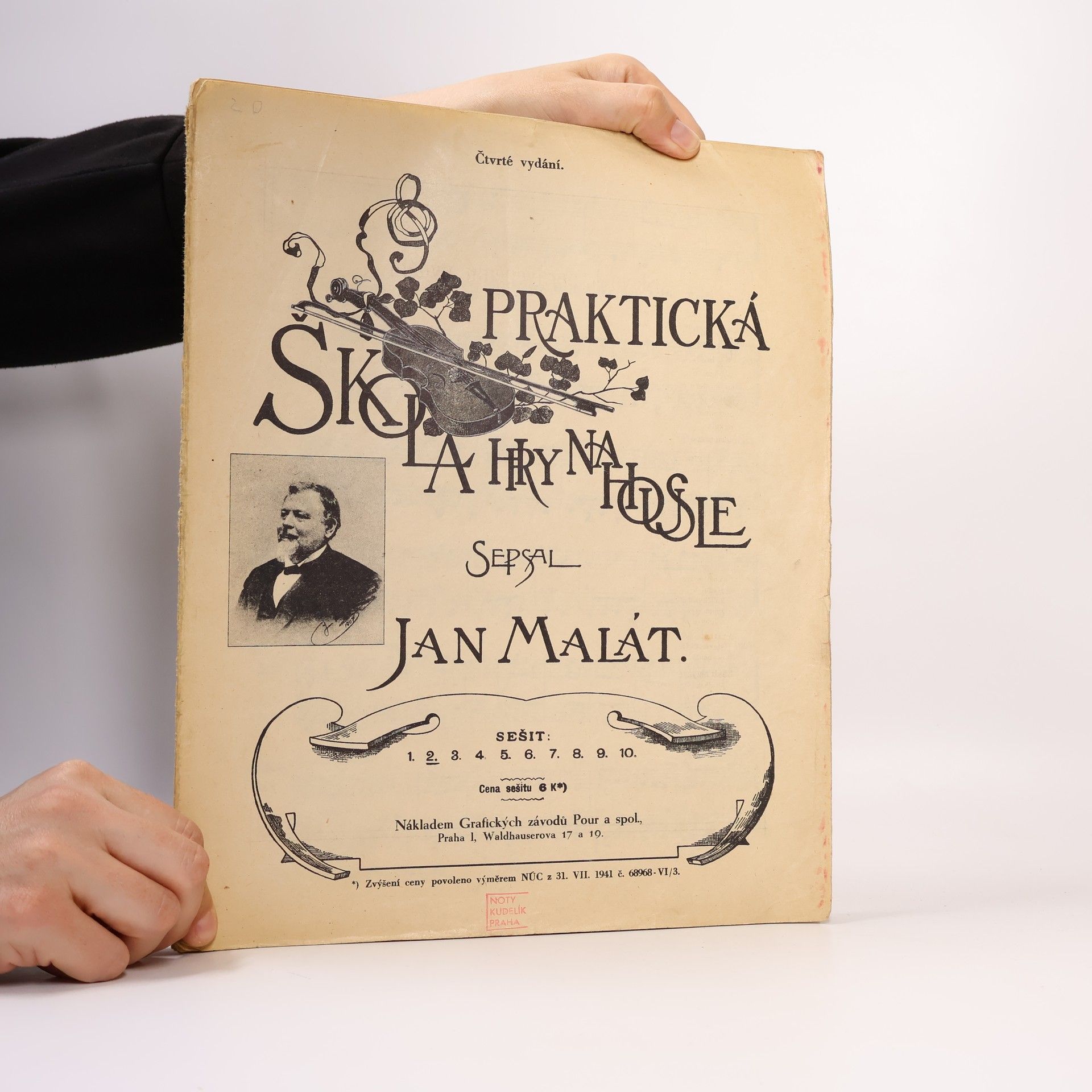 Jan Malát Praktická škola hry na housle. 2. sešit