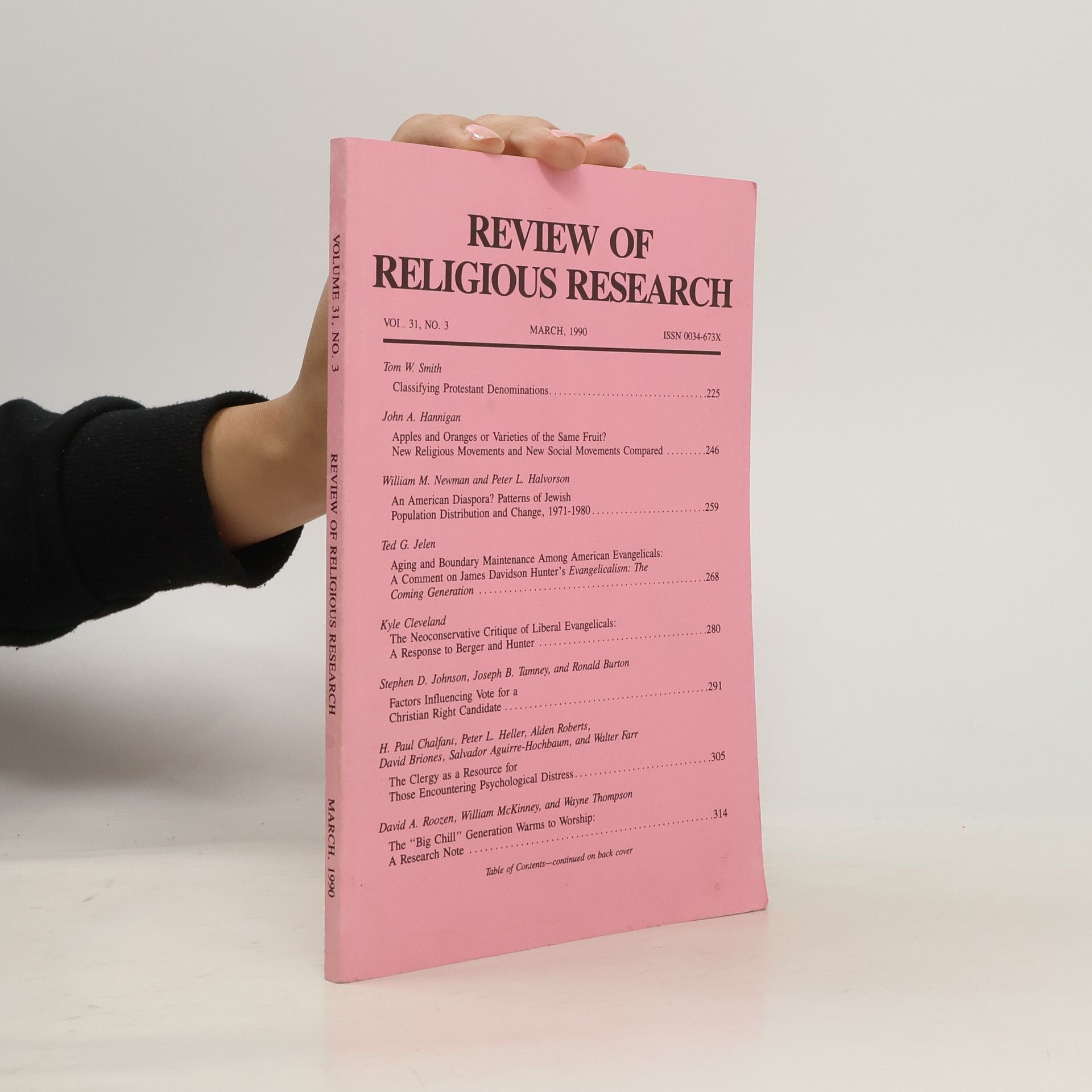 Kolektiv autorů Review of Religious Research 3