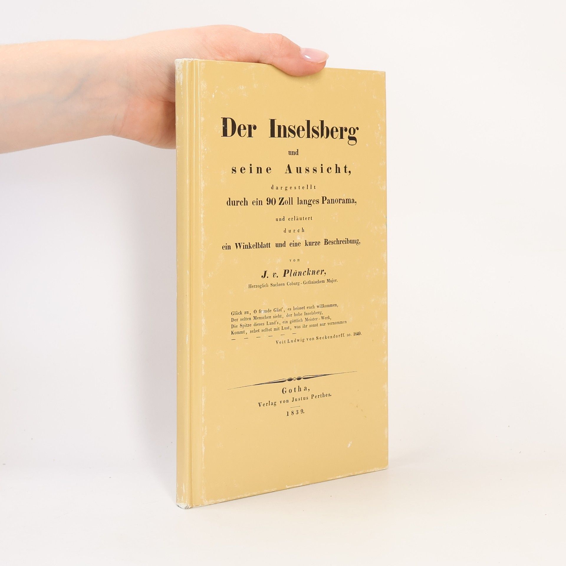 Julius von Plänckner Der Inselsberg und seine Aussicht, dargestellt durch ein 90 Zoll langes Panorama, und erläutert durch ein Winkelblatt und eine kurze Beschreibung