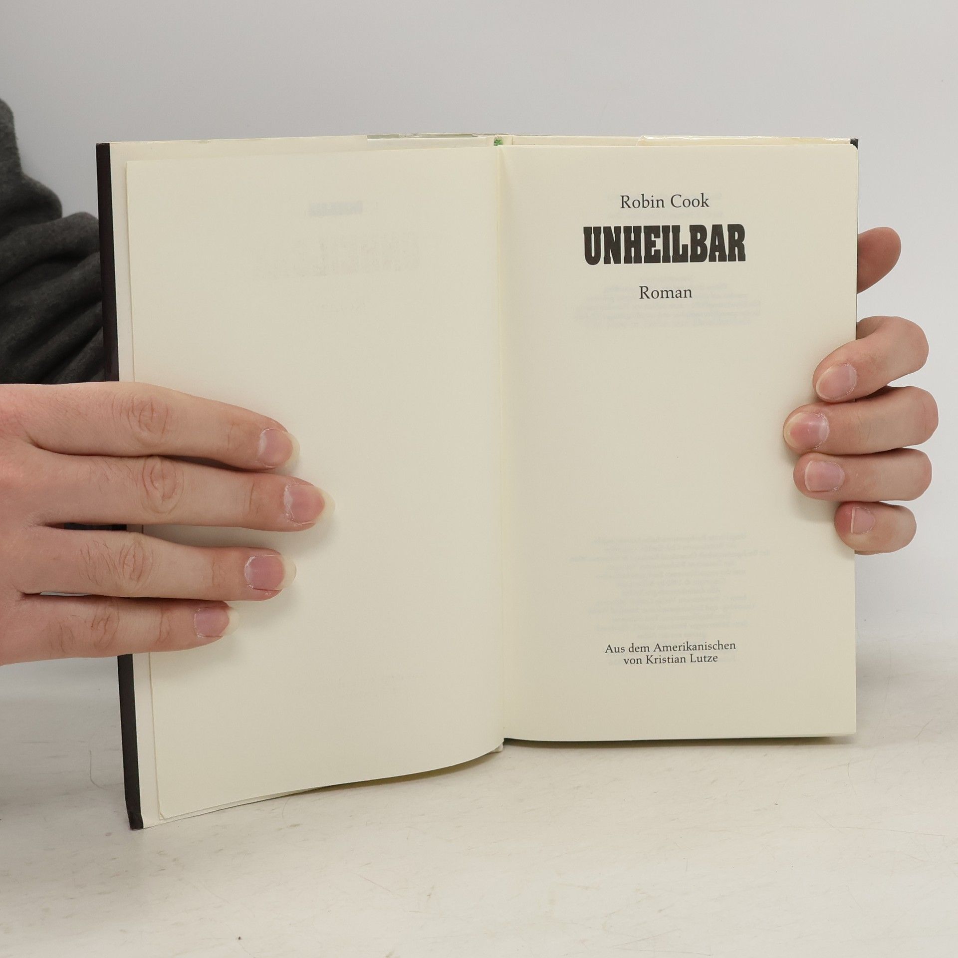 Robin Cook Unheilbar Roman