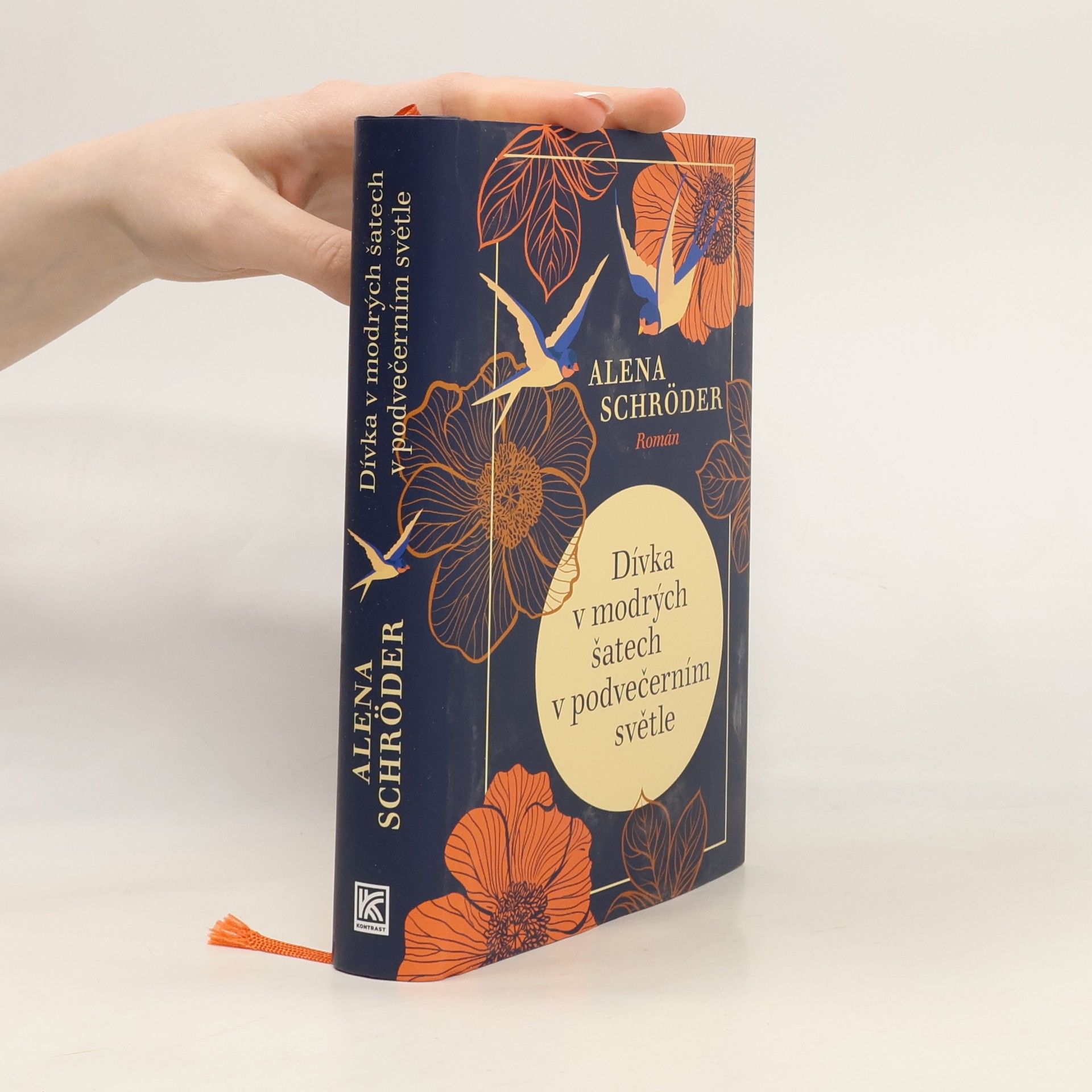 Alena Schröder Dívka v modrých šatech v podvečerním světle