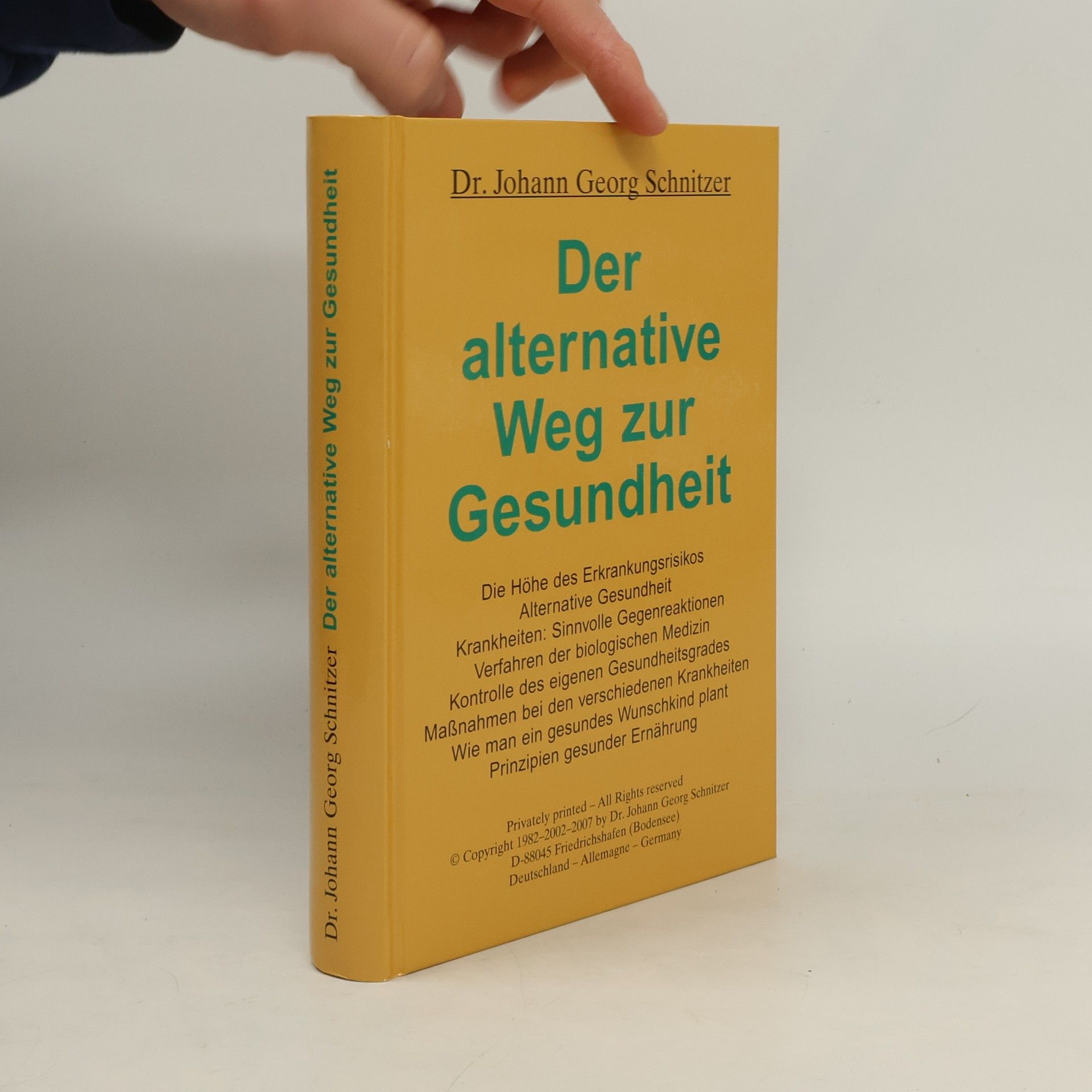 J. G. Schnitzer Der alternative Weg zur Gesundheit