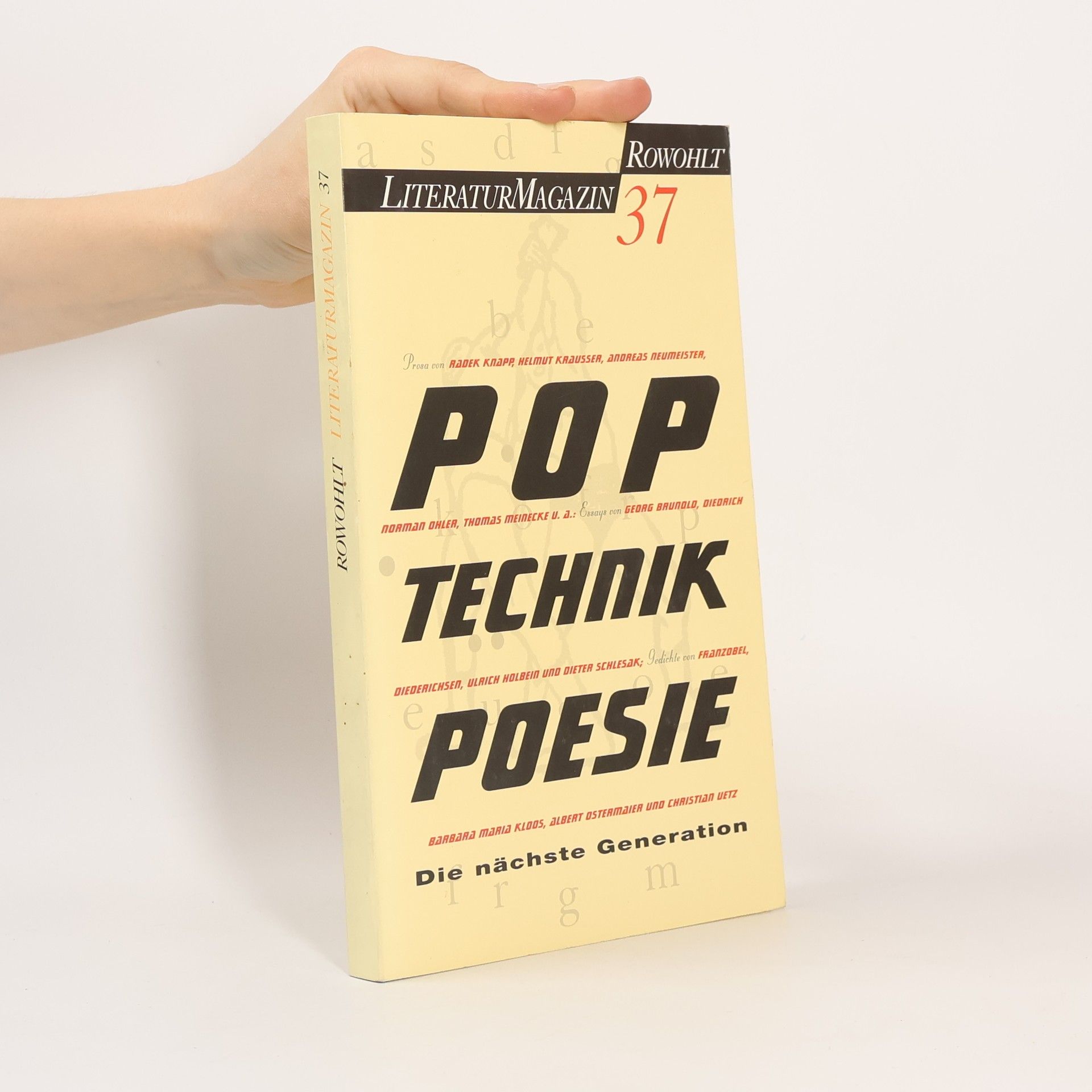 Marcel Hartges Literaturmagazin - 37: Pop, Technik, Poesie