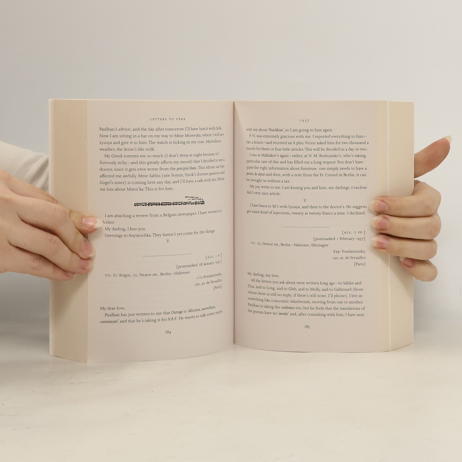 Vladimir Vladimirovič Nabokov Letters to Véra