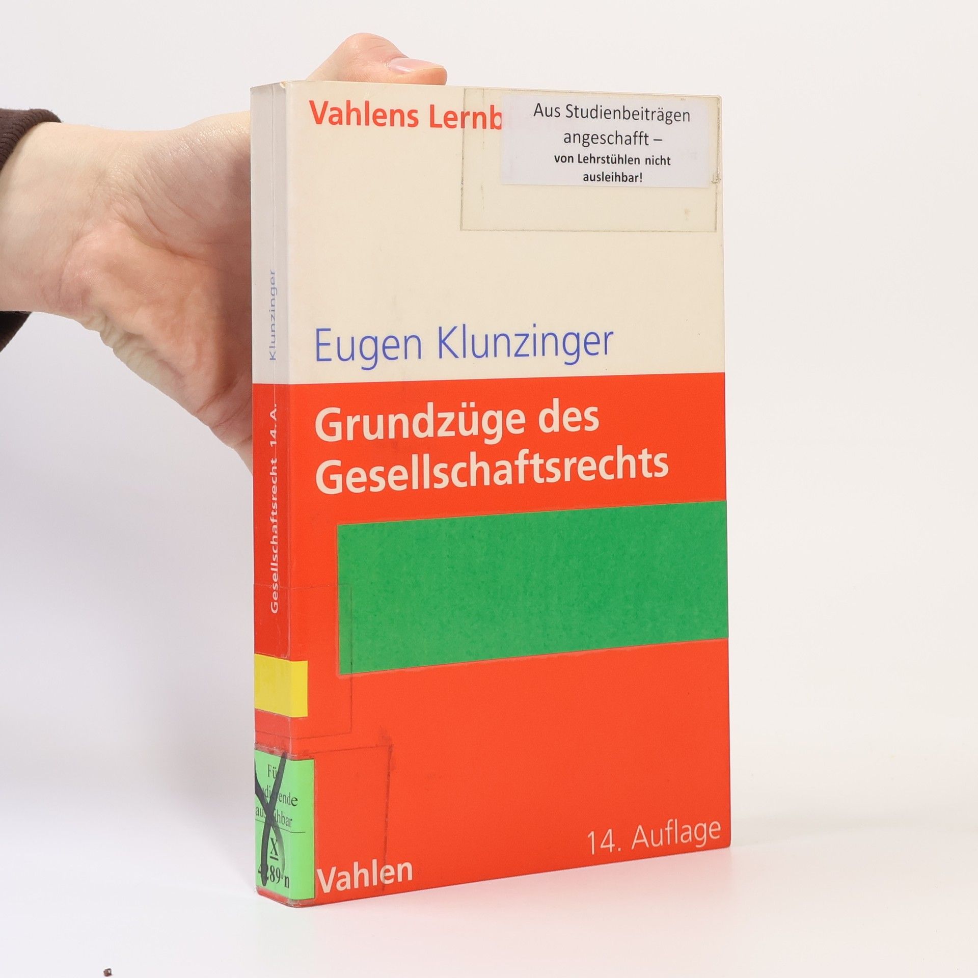 Eugen Klunzinger Grundzüge des Gesellschaftsrechts