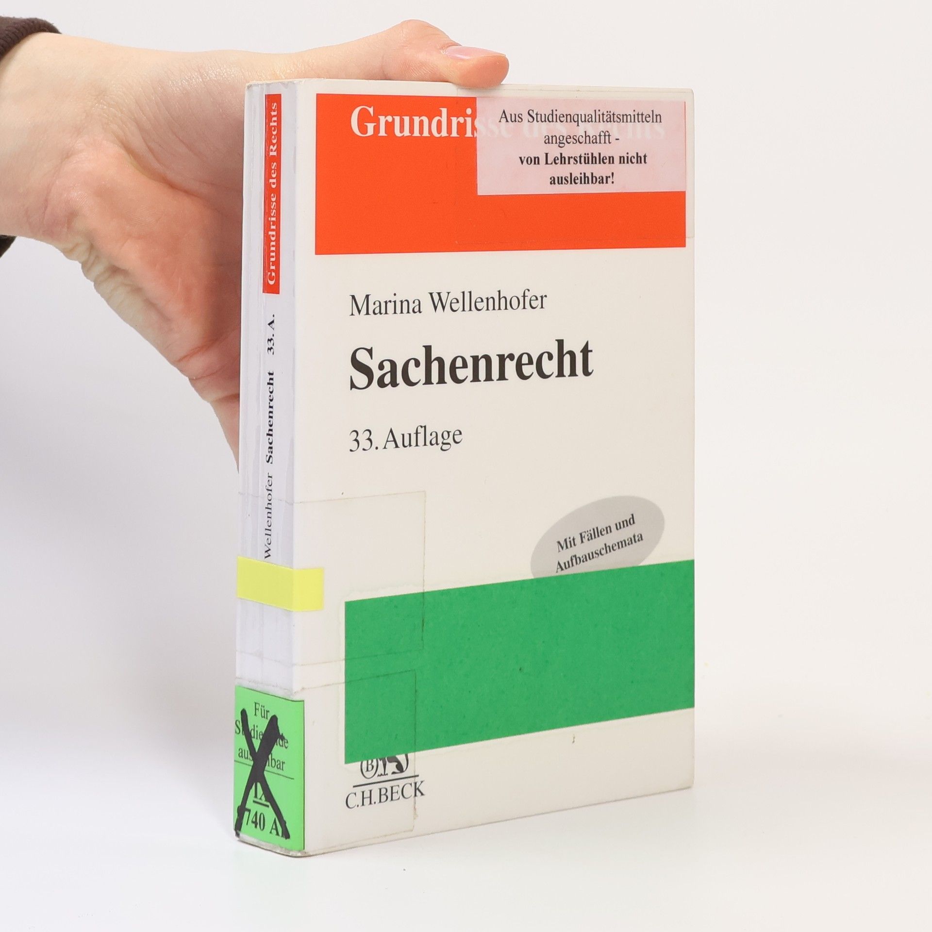 Sachenrecht: 33. Auflage - Mit Fällen und Aufbauschemata