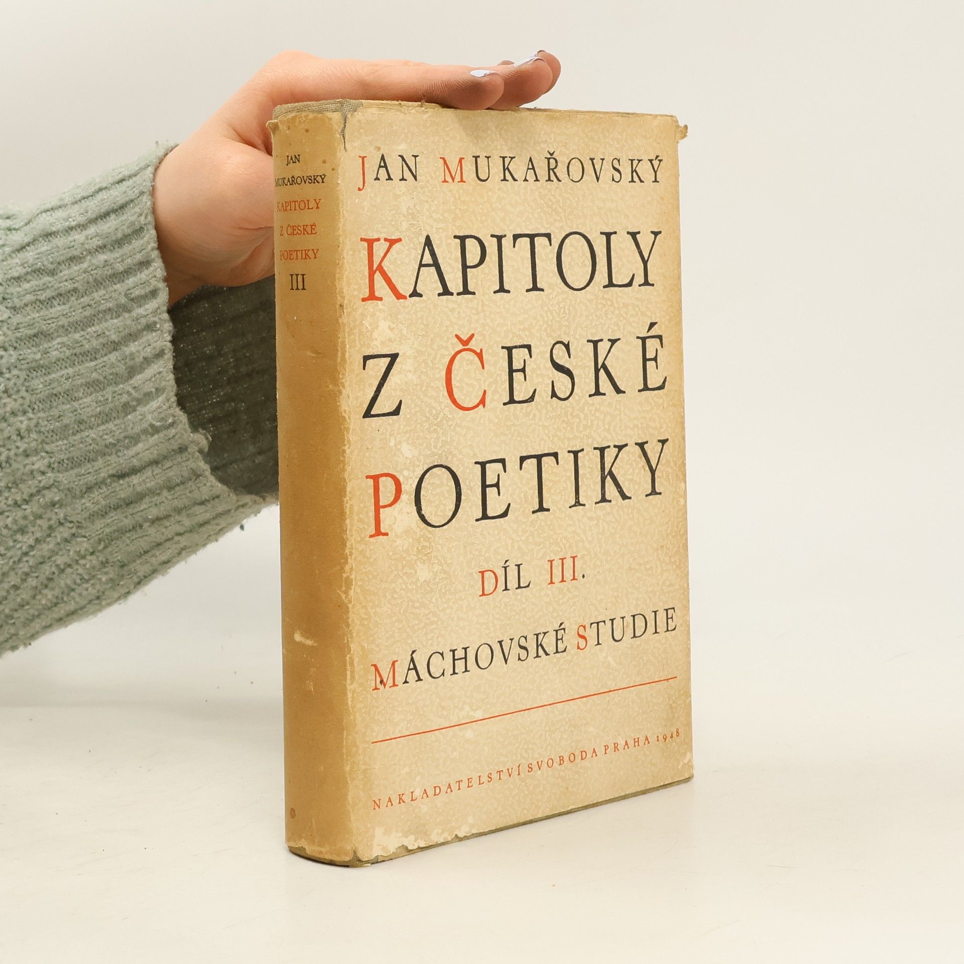 Jan Mukařovský Kapitoly z české poetiky III. Máchovské studie