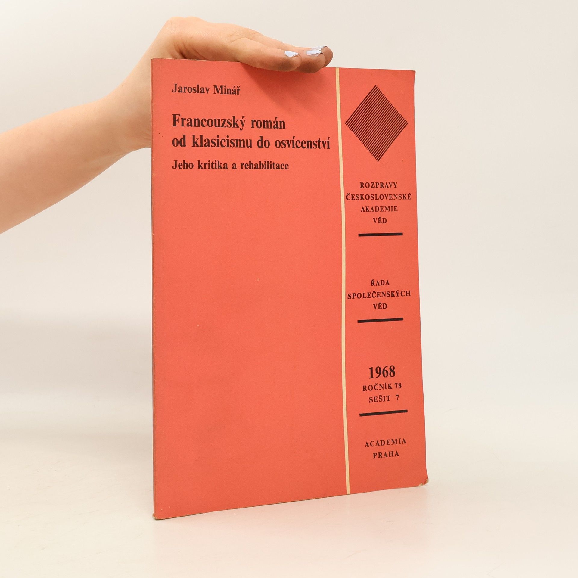 Jaroslav Minář Francouzský román od klasicismu do osvícenství