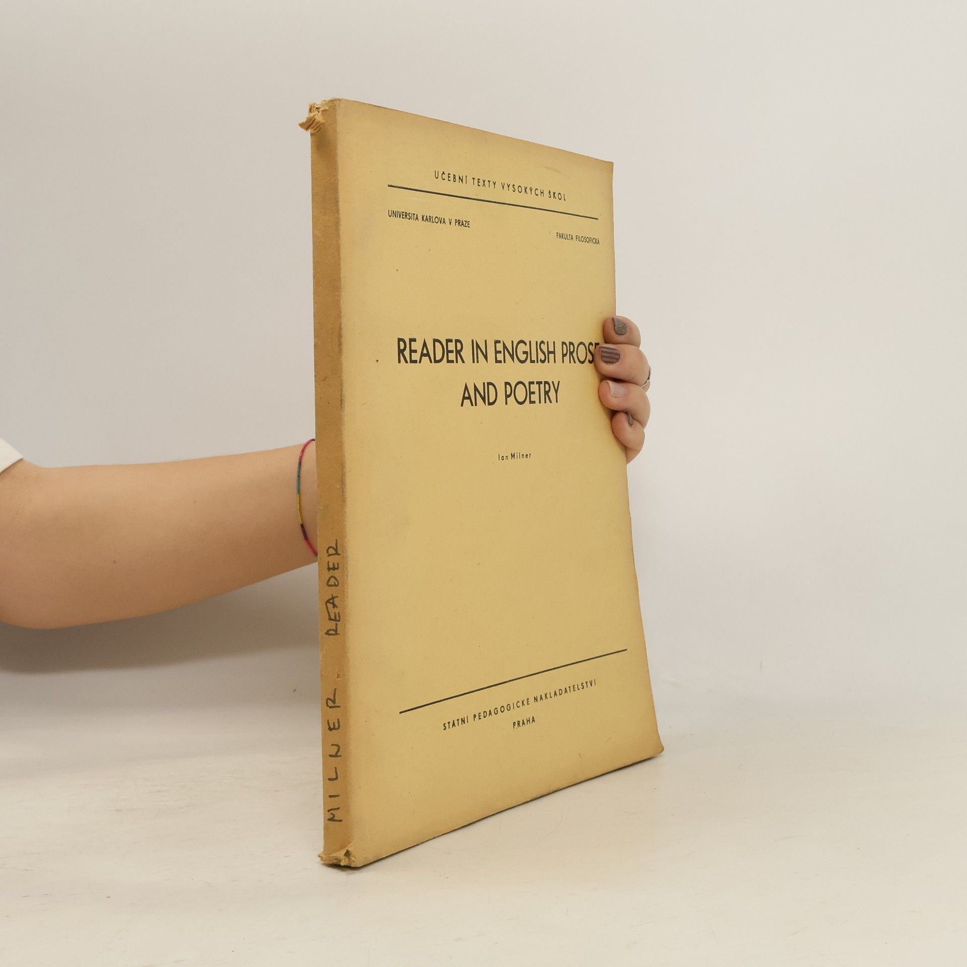 Ian Milner Reader in English Prose and Poetry