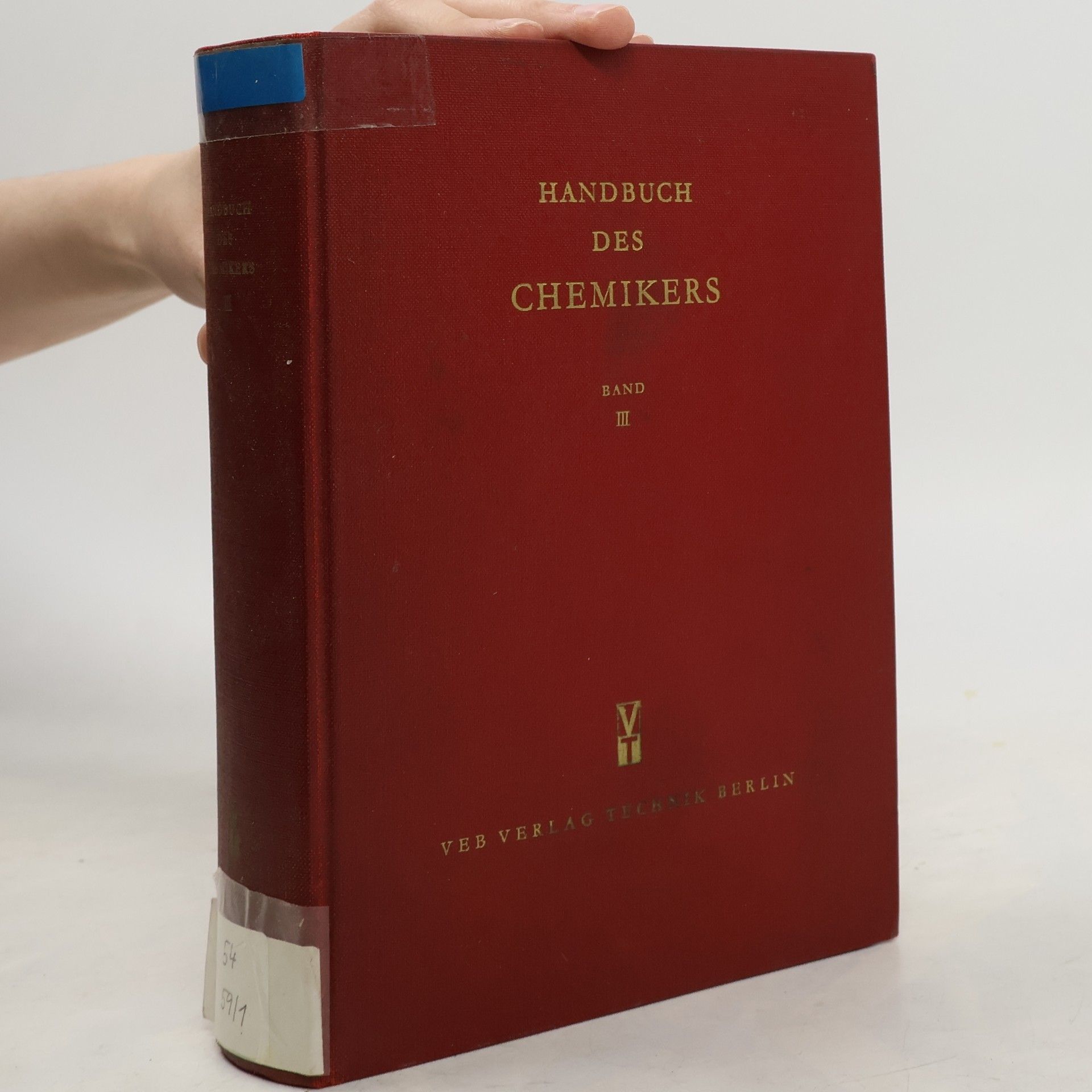 kolektiv Handbuch des Chemikers Band III