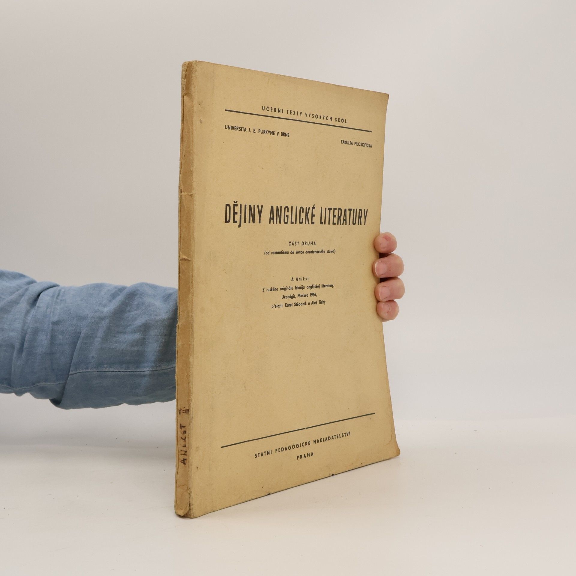 A. Anikst Dějiny anglické literatury