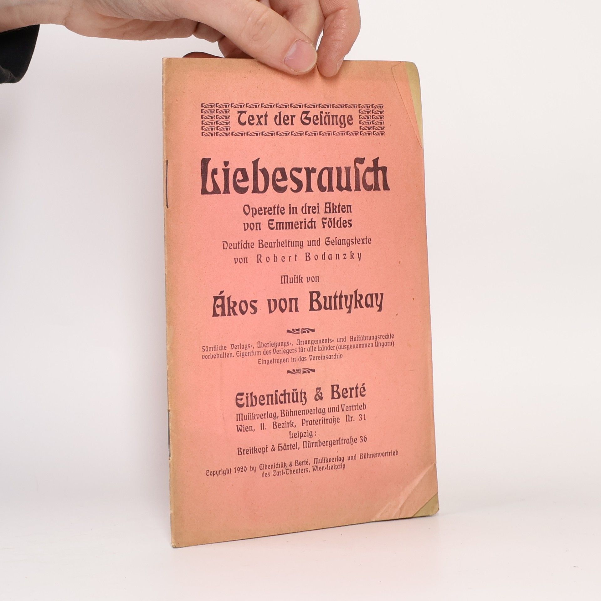 Ákos von Buttykay Liebesrausch