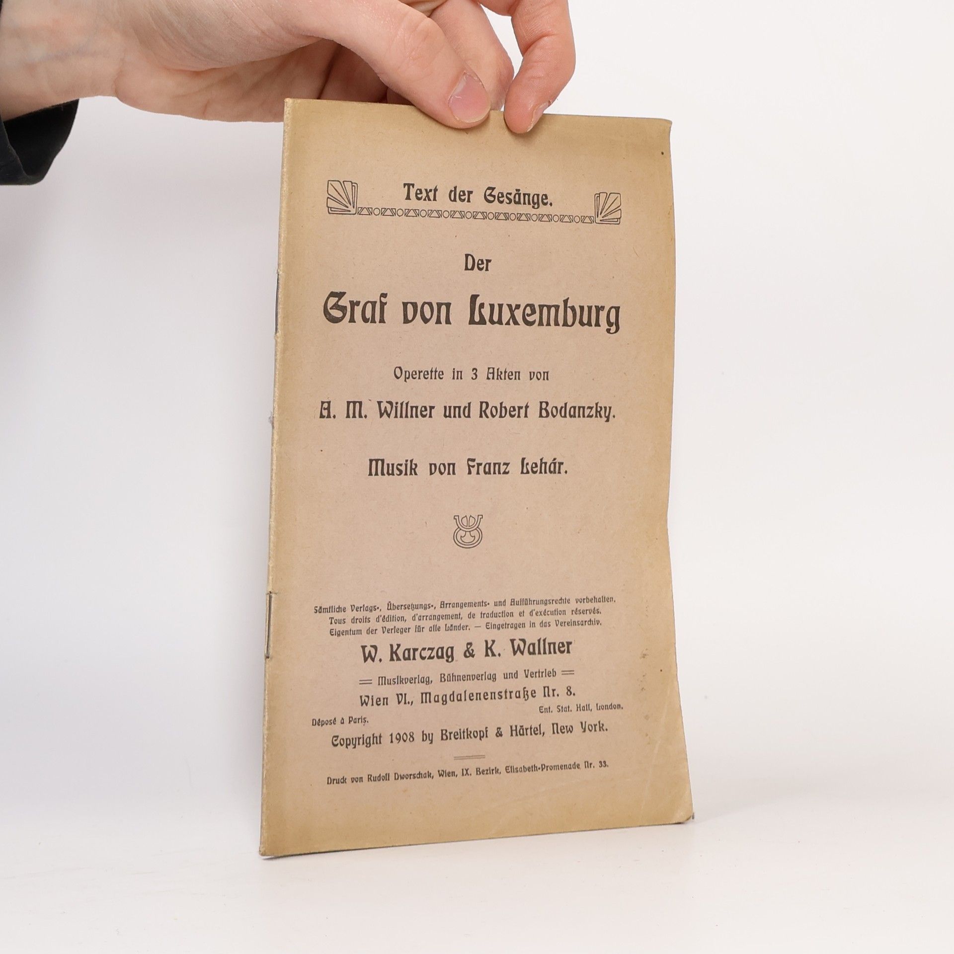 Franz Lehár Der Graf von Luxemburg