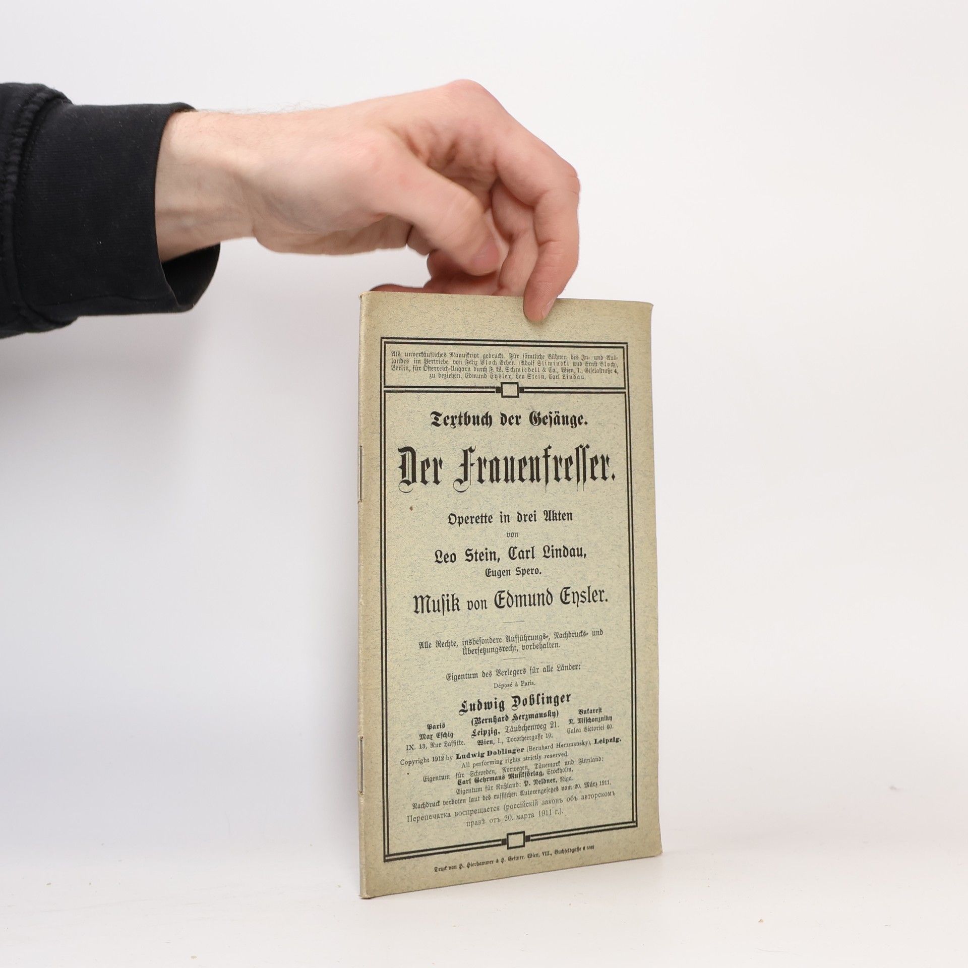 Edmund Eysler Der Frauenfresser