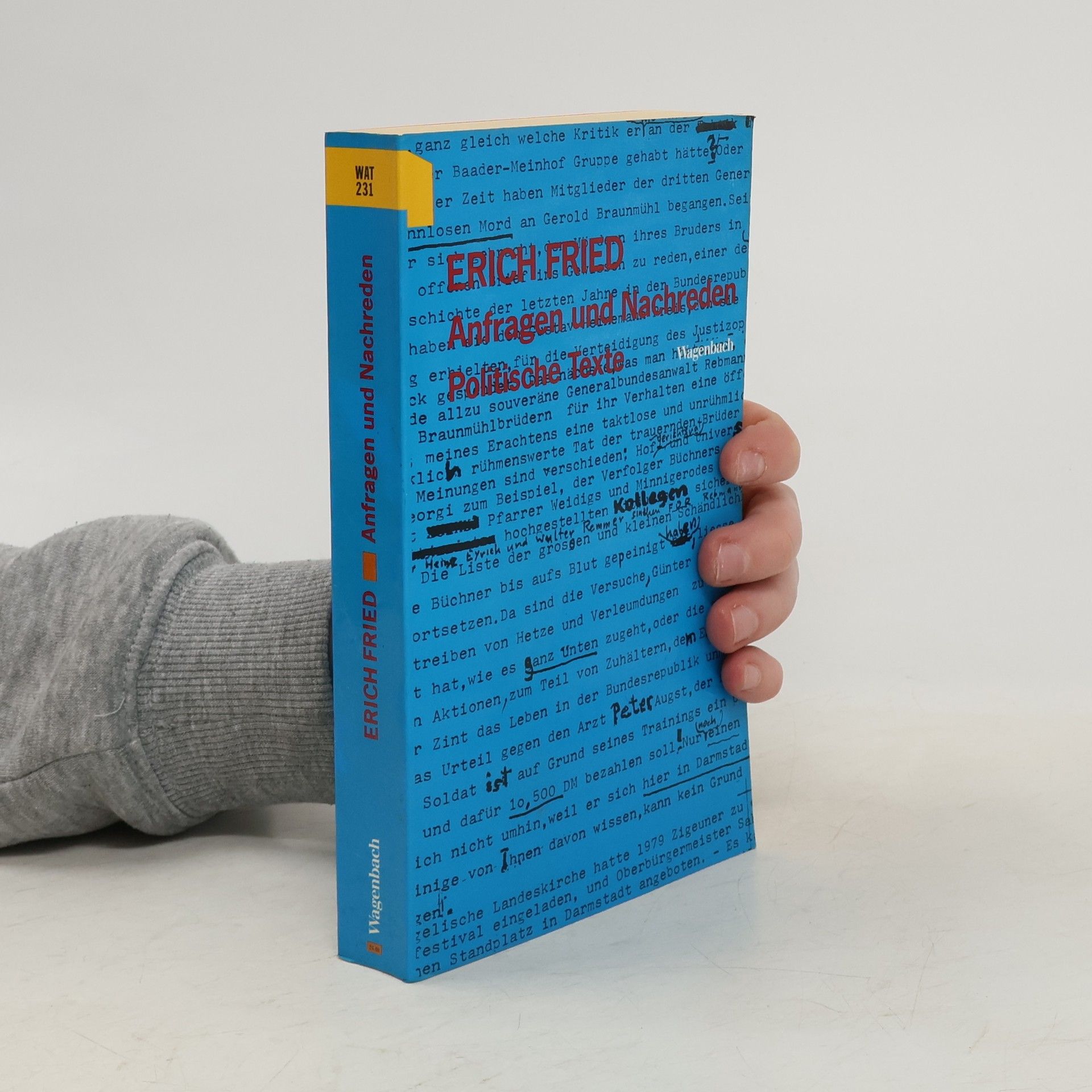 Erich Fried Anfragen und Nachreden