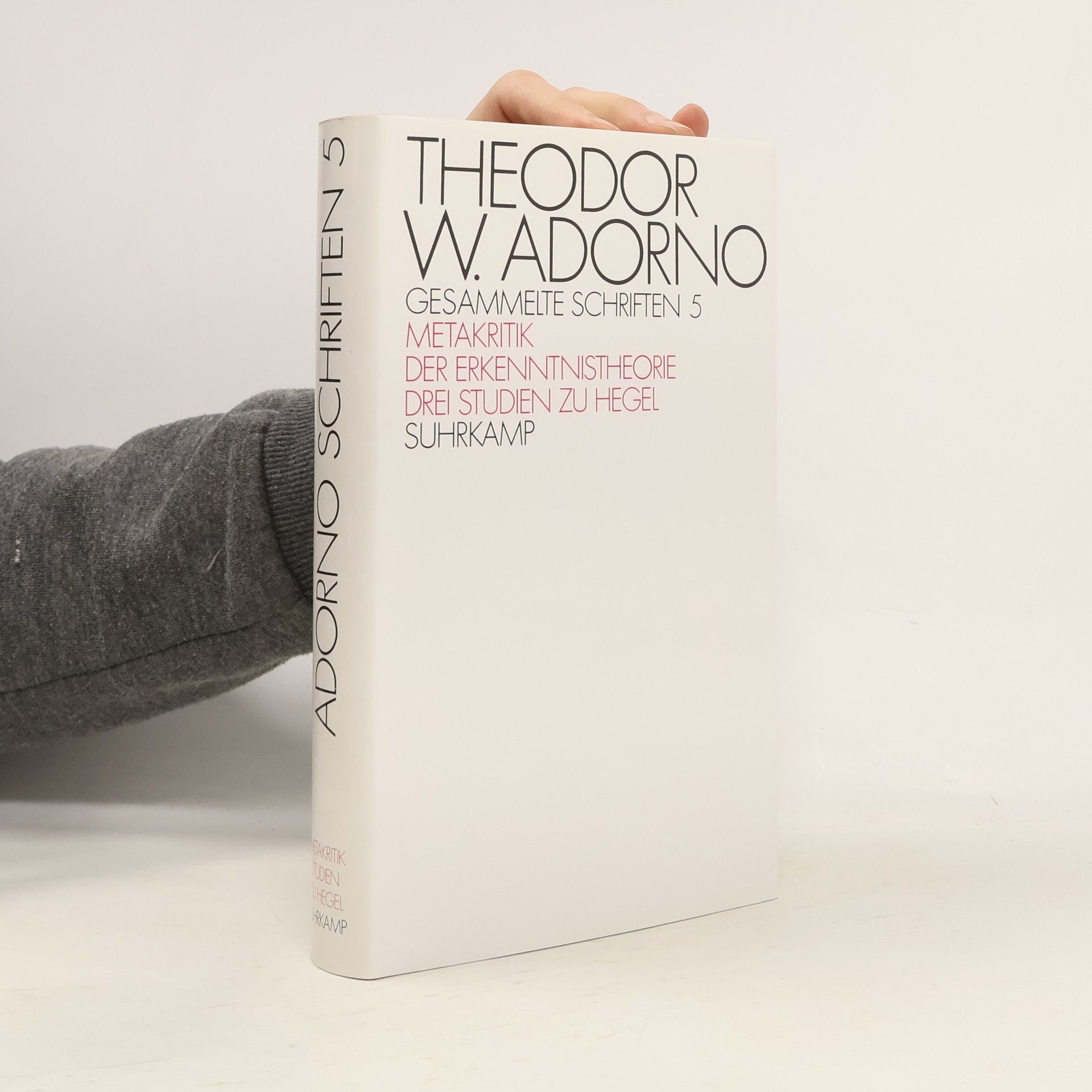 Theodor W. Adorno Gesammelte Schriften 5. Metakritik der Erkenntnistheorie