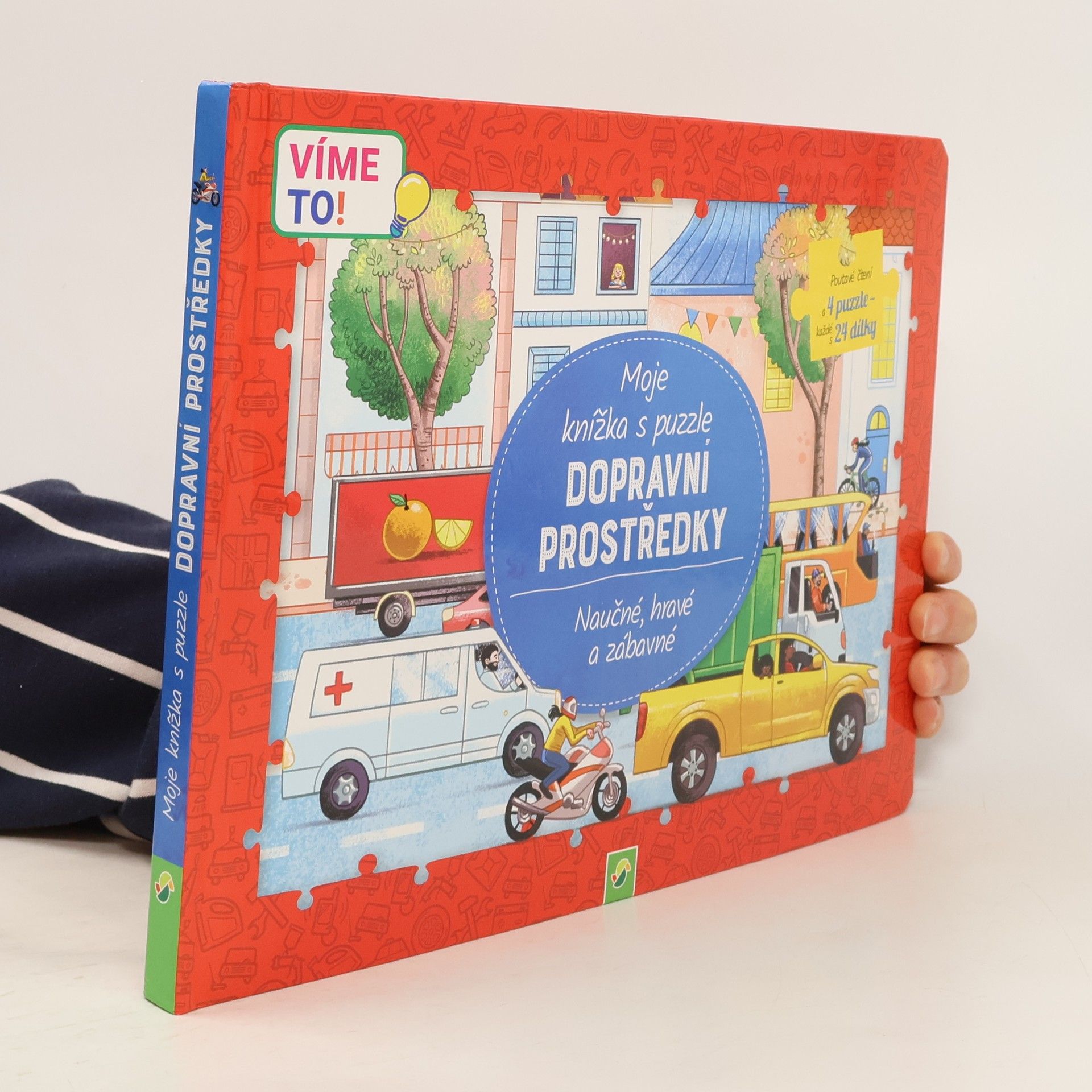 Mojde knížka s puzzle. Dopravní prostředky