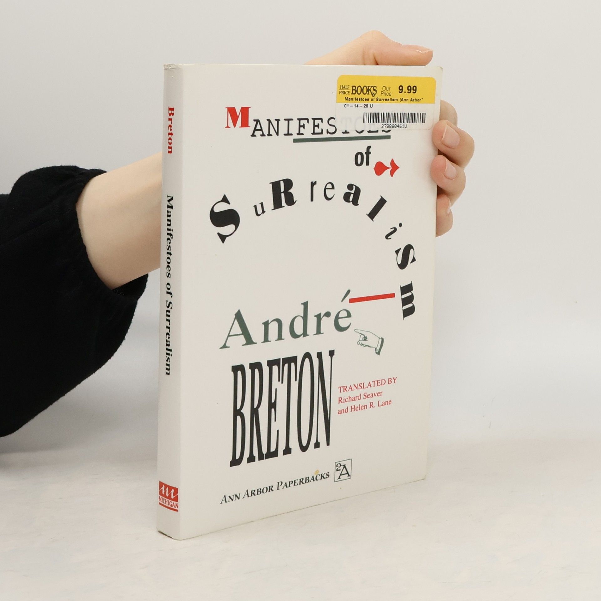 André Robert Breton Ann Arbor Paperbacks: Manifestoes of Surrealism