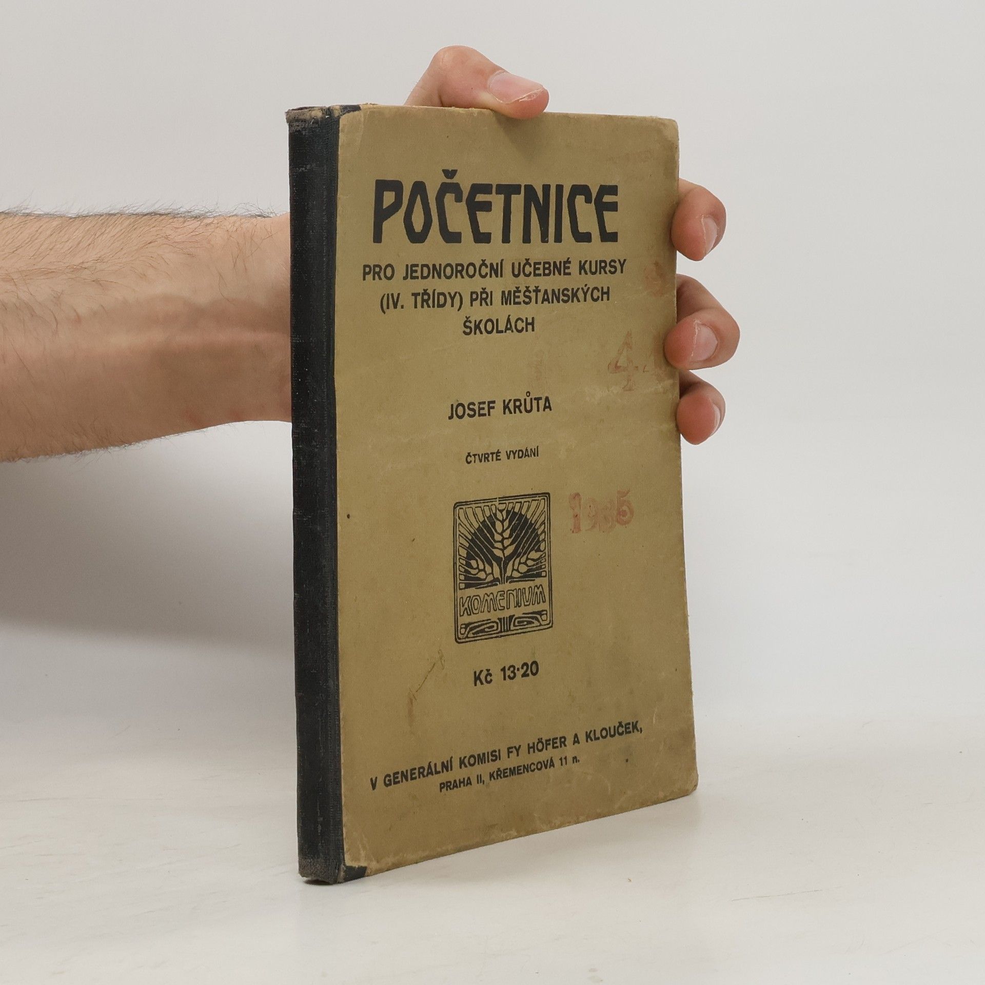 J. Hötzl Zeměpis pro jednoroční učebné kursy (IV. třídy) při měšťanských školách
