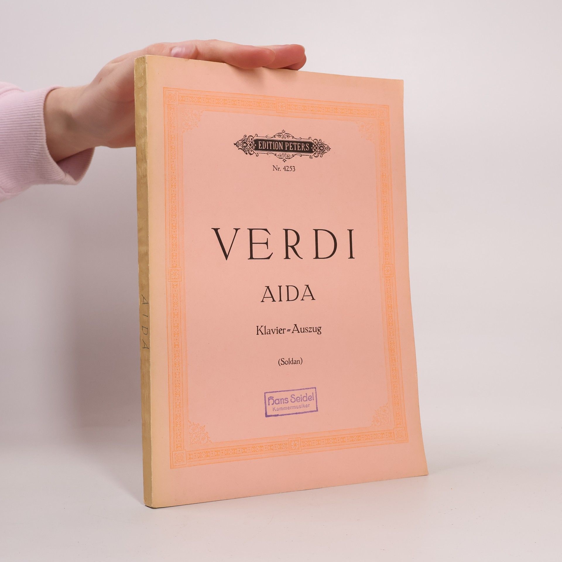 Kurt Soldan Verdi. Aida. Klavier - Auszug