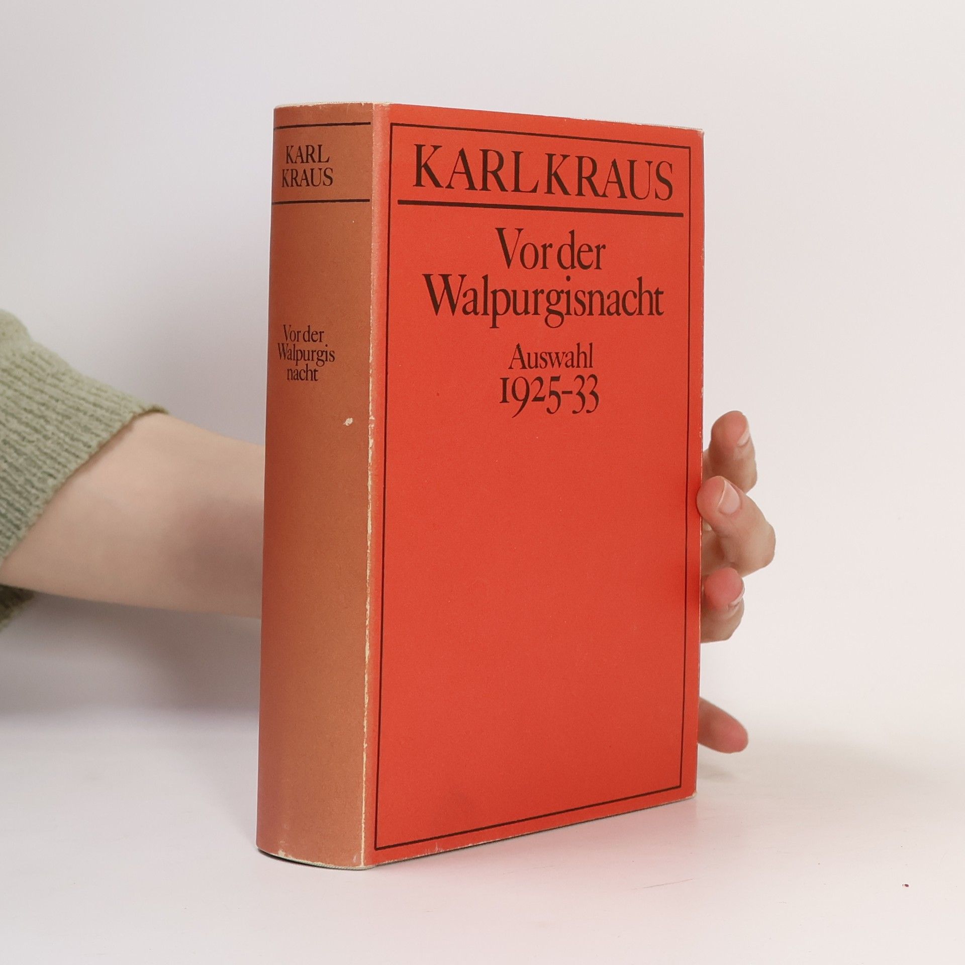Karl Kraus Vor der Walpurgisnacht Auswahl 1925-33