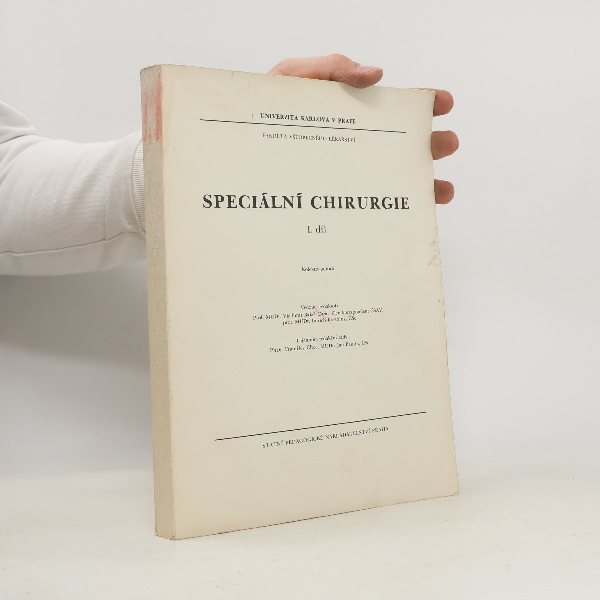 Various authors Speciální chirurgie 1. díl