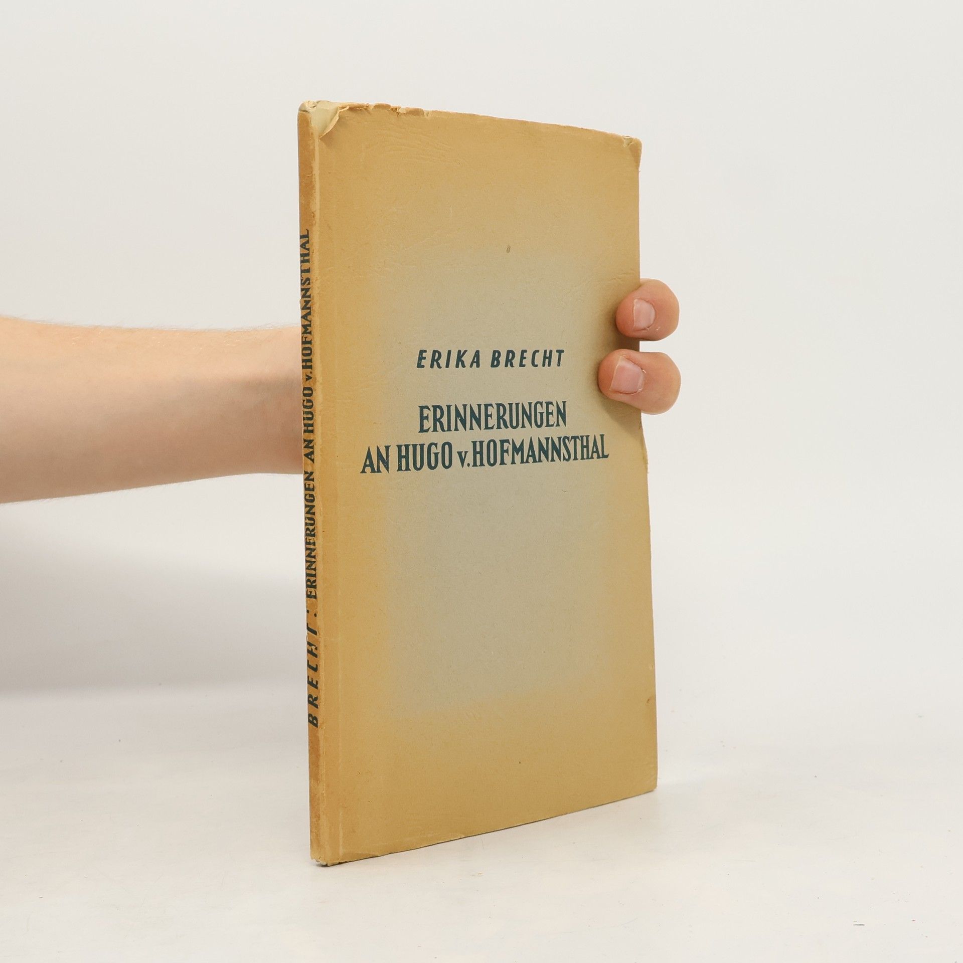 Erika Brecht Erinnerungen an Hugo v. Hofmannsthal