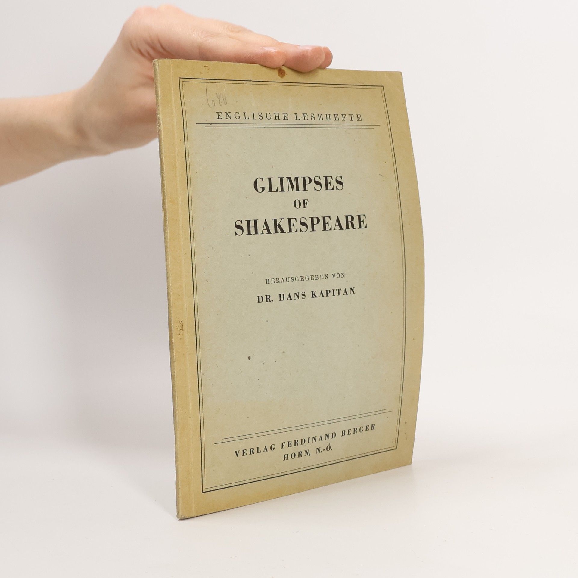 Hans Kapitan Glimpses of Shakespeare