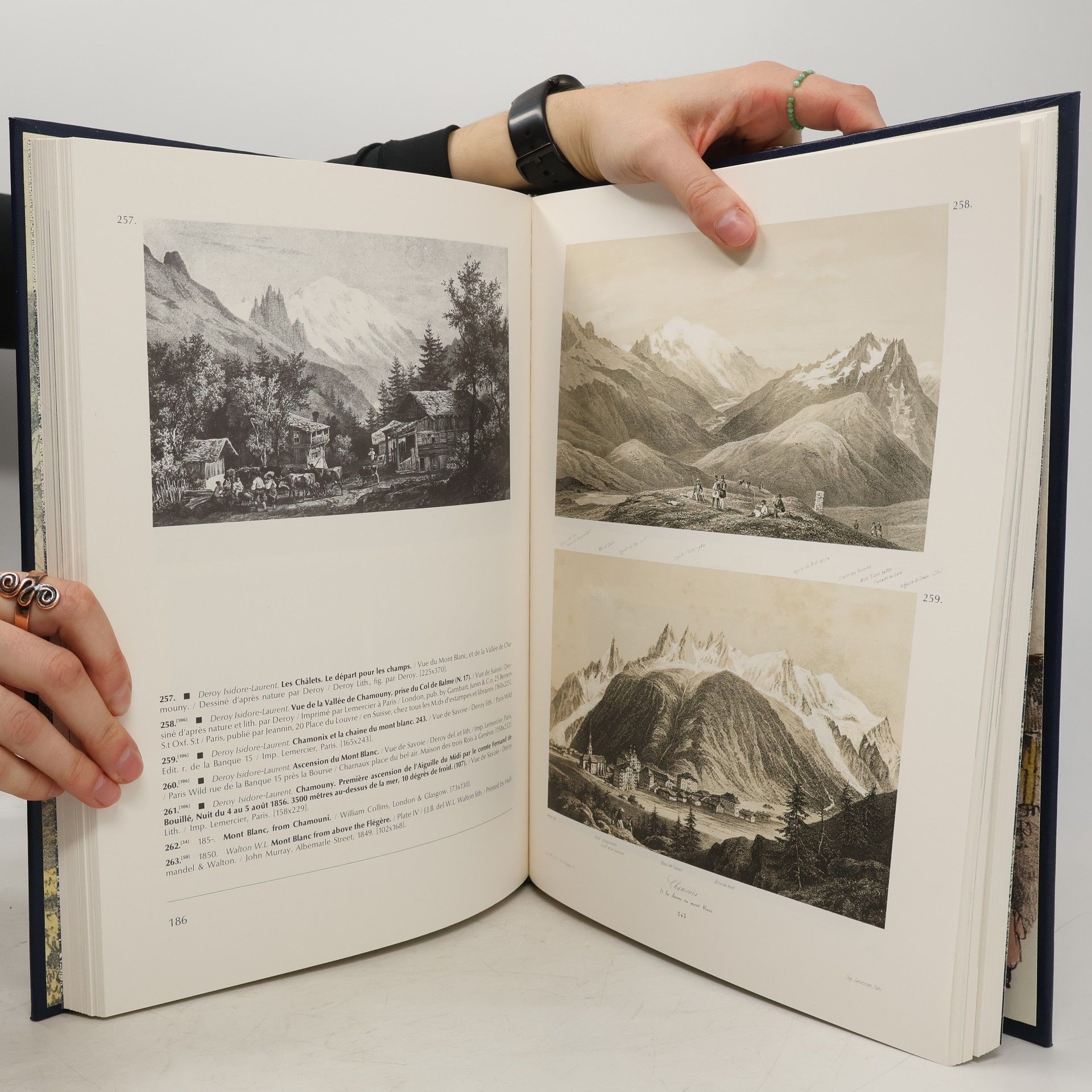 Mont Blanc, Chamonix, Courmayeur. Dargestellt auf alten Stichen