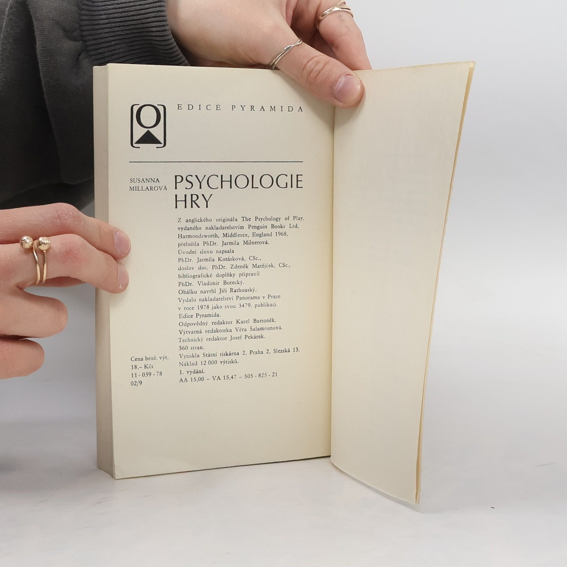 Susanna Millar Psychologie hry