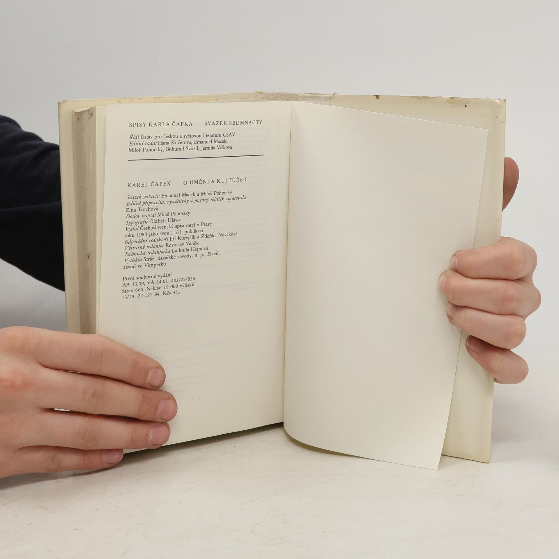 Karel Čapek Spisy. O umění a kultuře I.