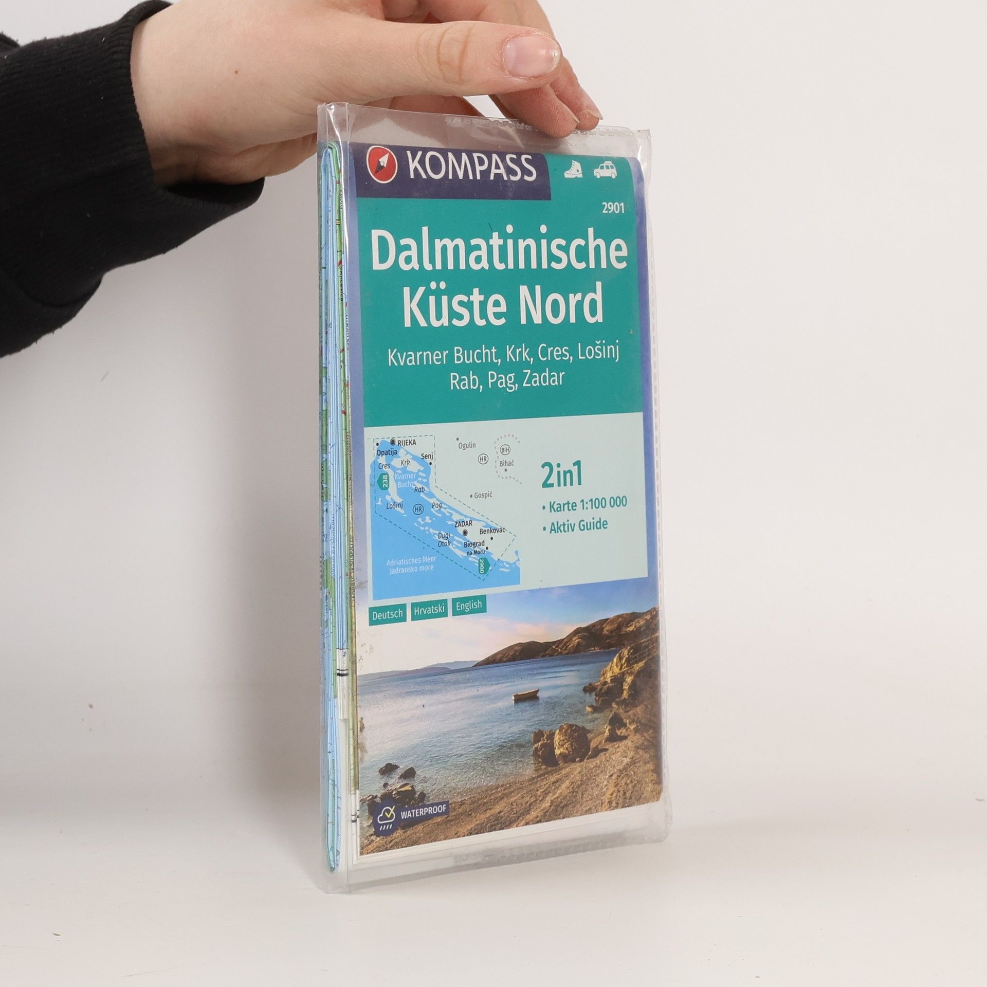 Collectif d'auteurs KOMPASS Wanderkarte - 2901: Dalmatinische Küste Nord