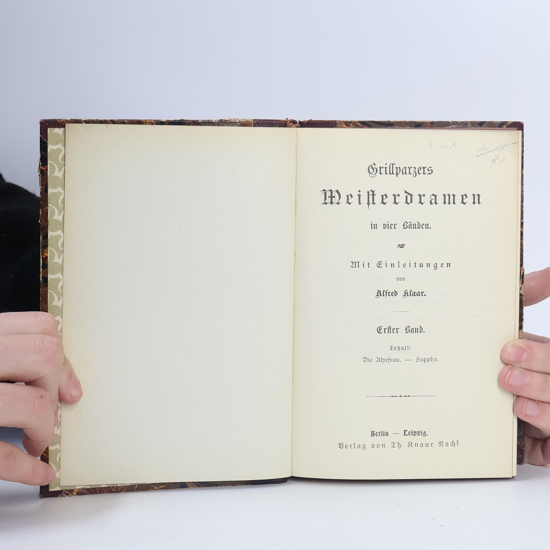 Franz Grillparzer Grillparzers Meisterdramen in vier Bänden 1