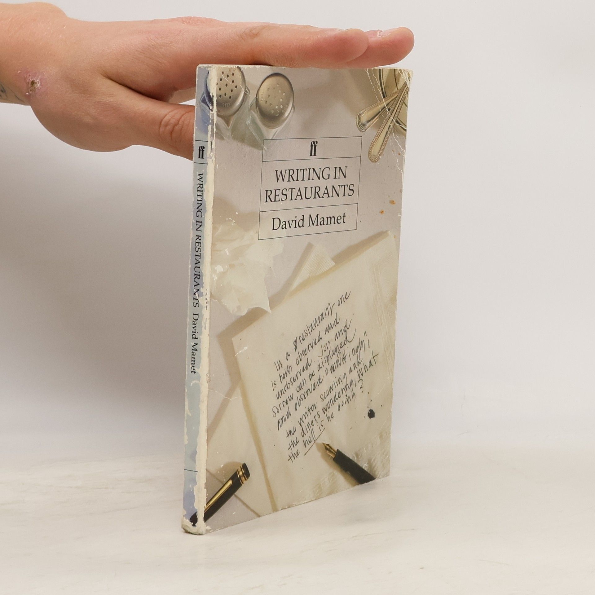 David Mamet Writing in Restaurants