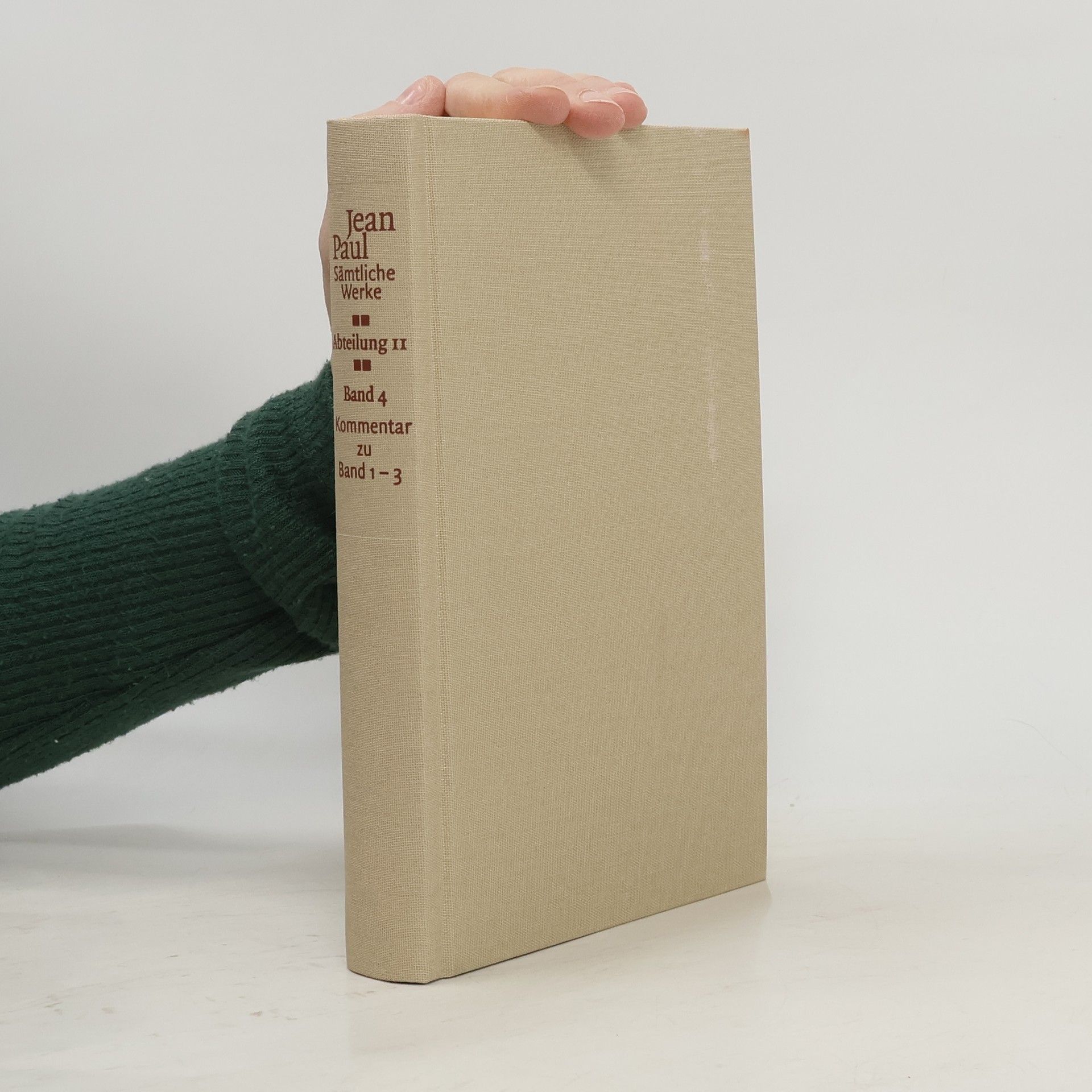 Jean Paul Sämtliche Werke. Abteilung II. Band 4. Kommentar zu Band 1-3