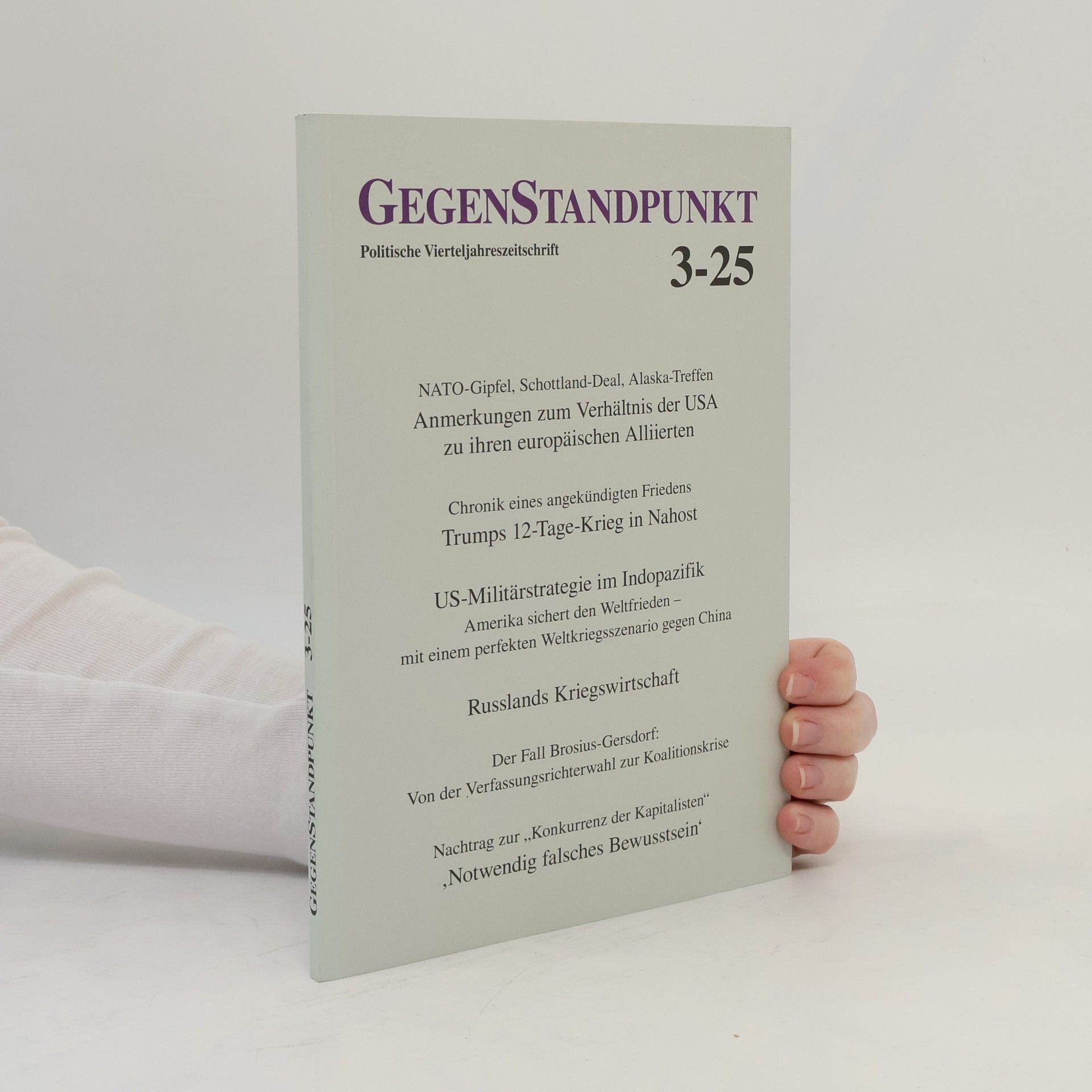 Collectif d'auteurs GegenStandpunkt 3-25