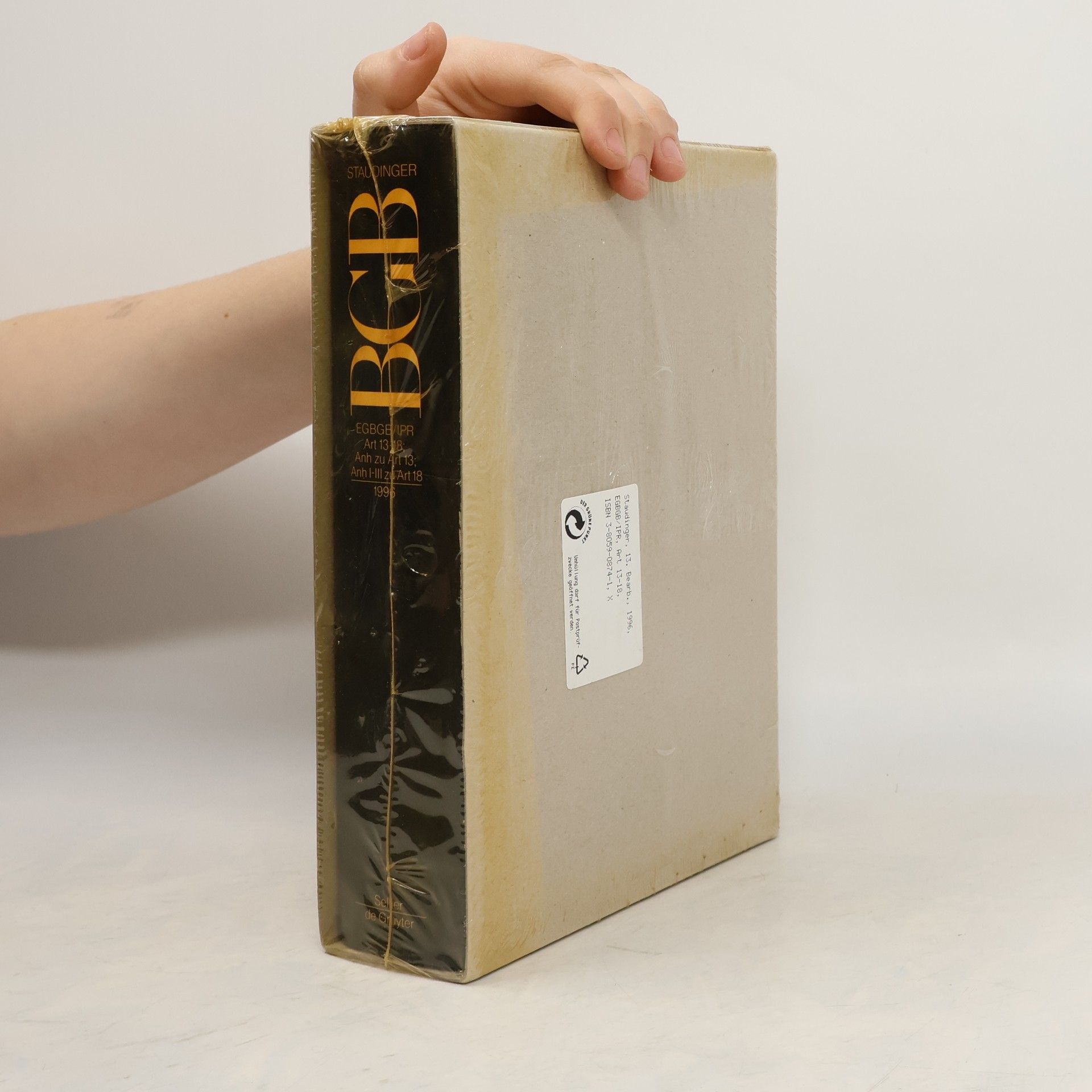 J. von Staudinger Kommentar zum Bürgerlichen Gesetzbuch mit Einführungsgesetz und Nebengesetzen