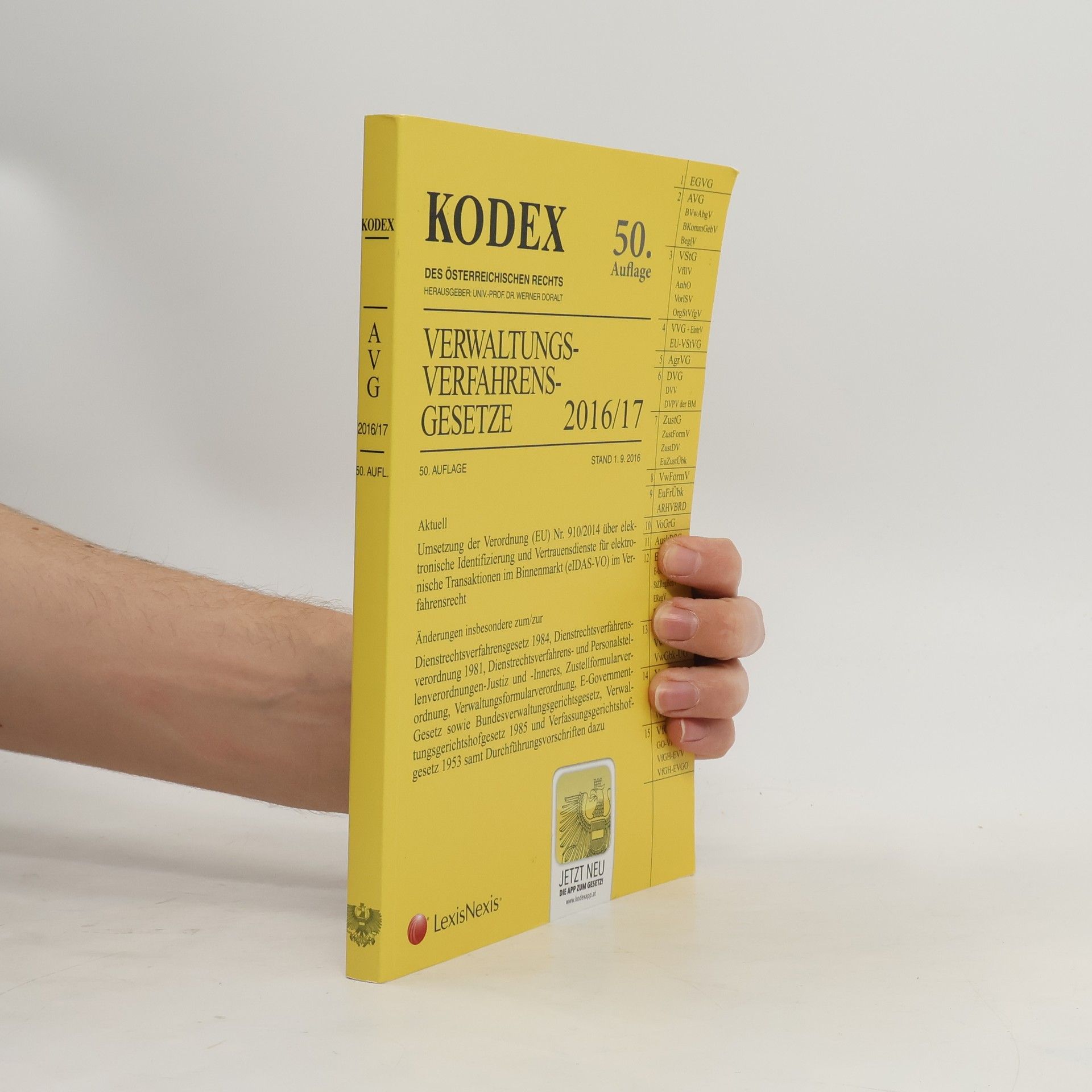 Werner Doralt KODEX Verwaltungsverfahrensgesetze (AVG) 2016 - 50. Auflage