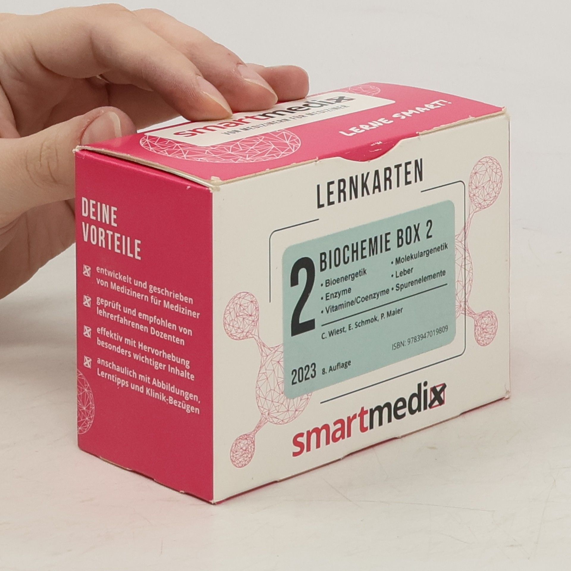 Christoph Wiest SmartMedix Lernkarten Biochemie Box 2: Bioenergetik, Enzyme, Enzymkinetik, Vitamine, Coenzyme, Molekulargenetik, Leber und Spurenelemente